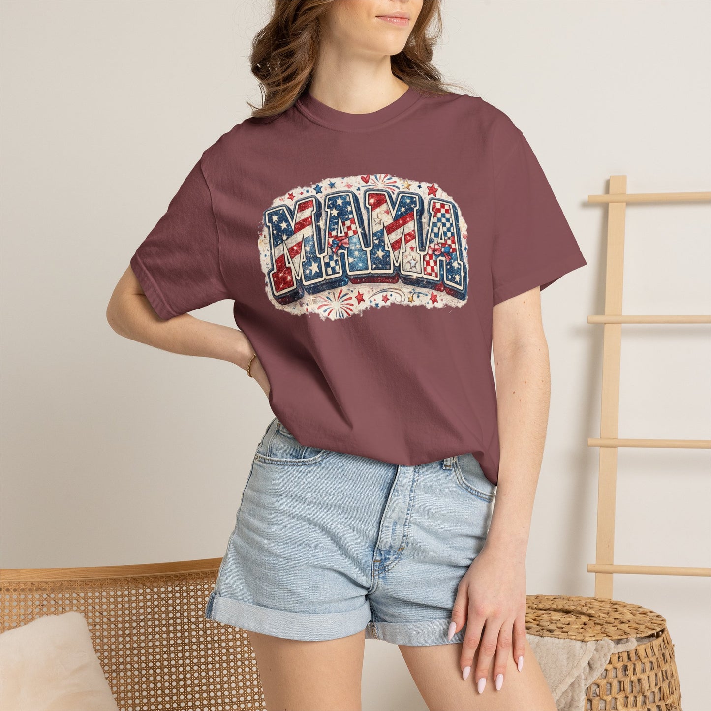 Mama Patriotic T-Shirt — Red White Blue Americana Graphic Tee