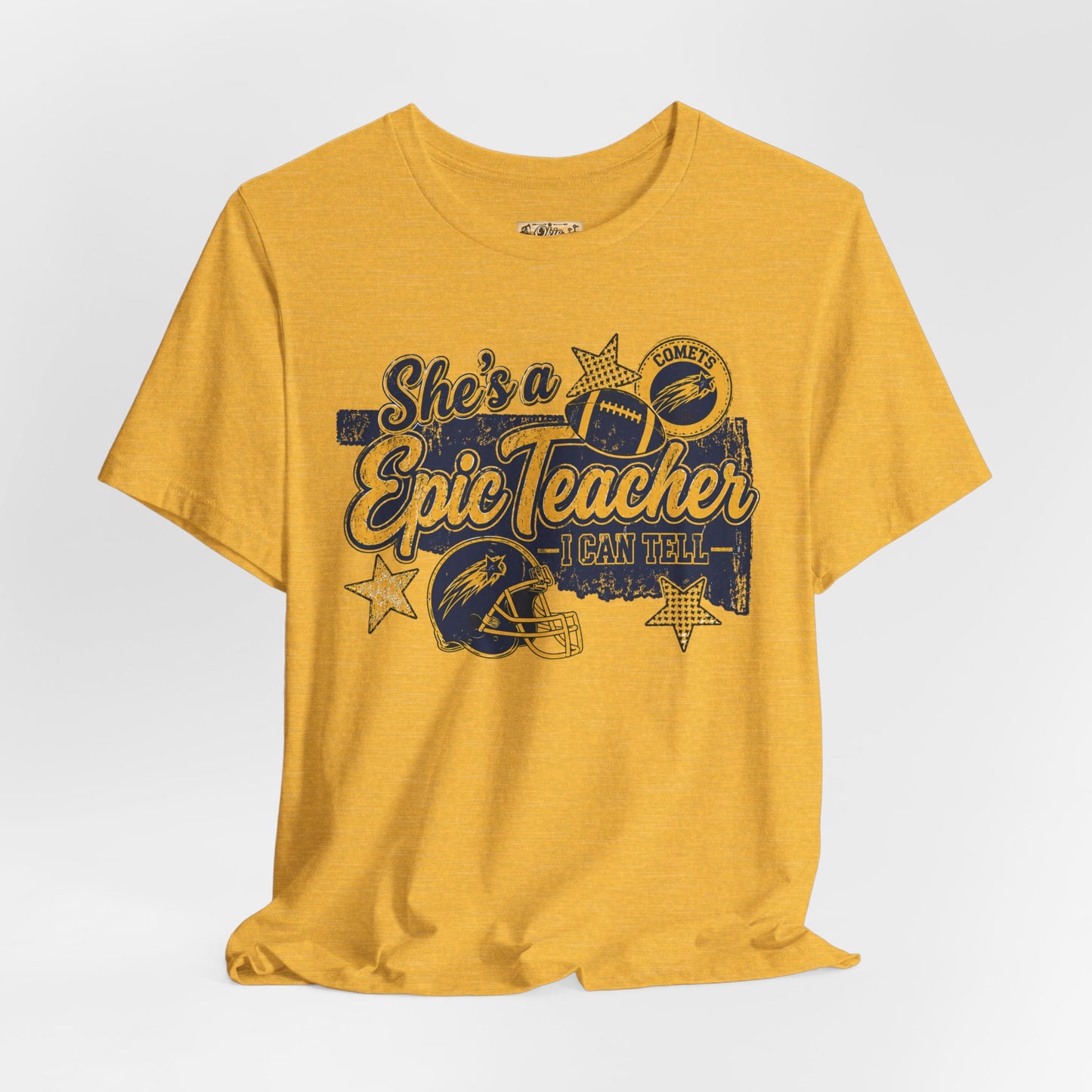 Epic Teacher Football T-Shirt — "She's a Epic Teacher" Coach & School Spirit Tee