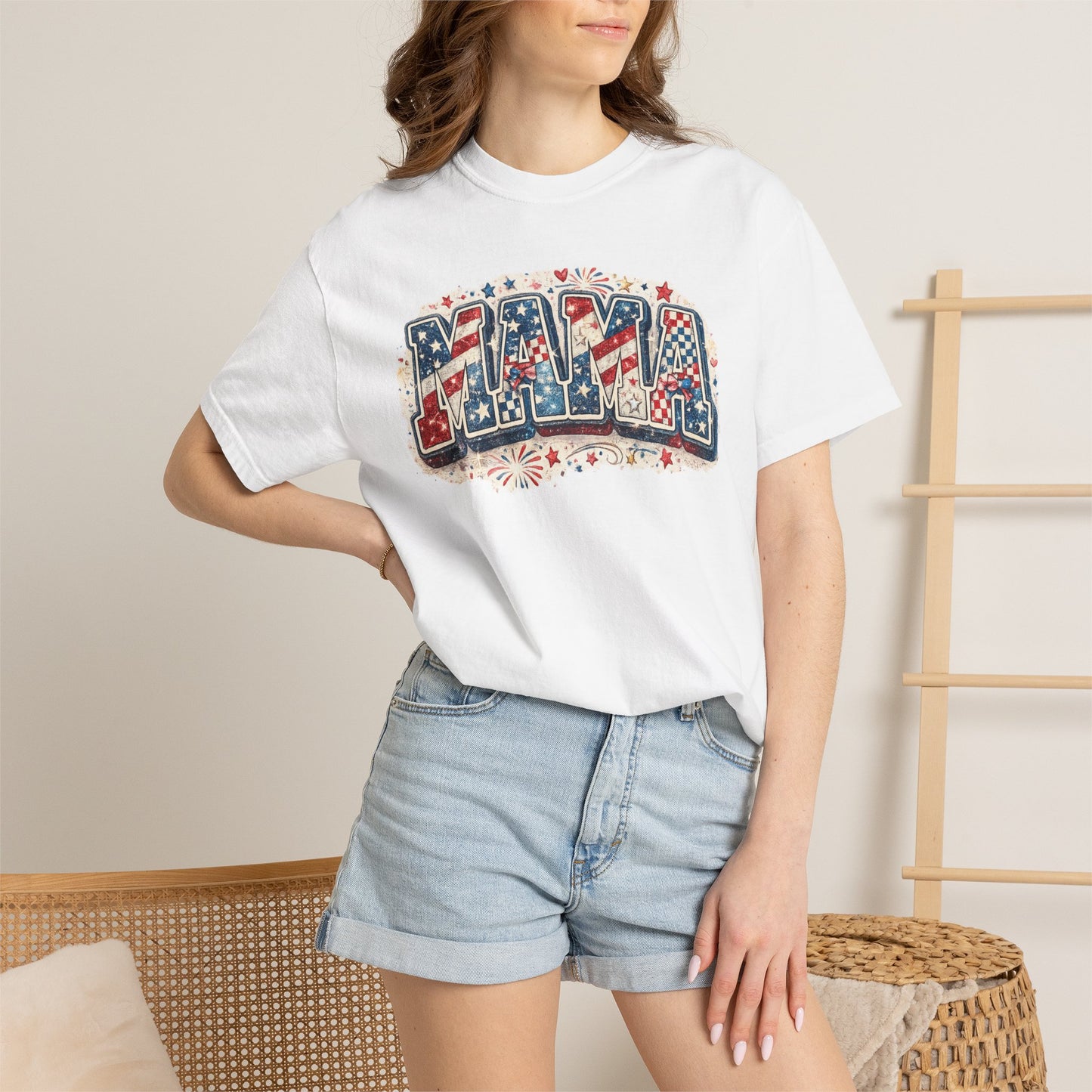 Mama Patriotic T-Shirt — Red White Blue Americana Graphic Tee