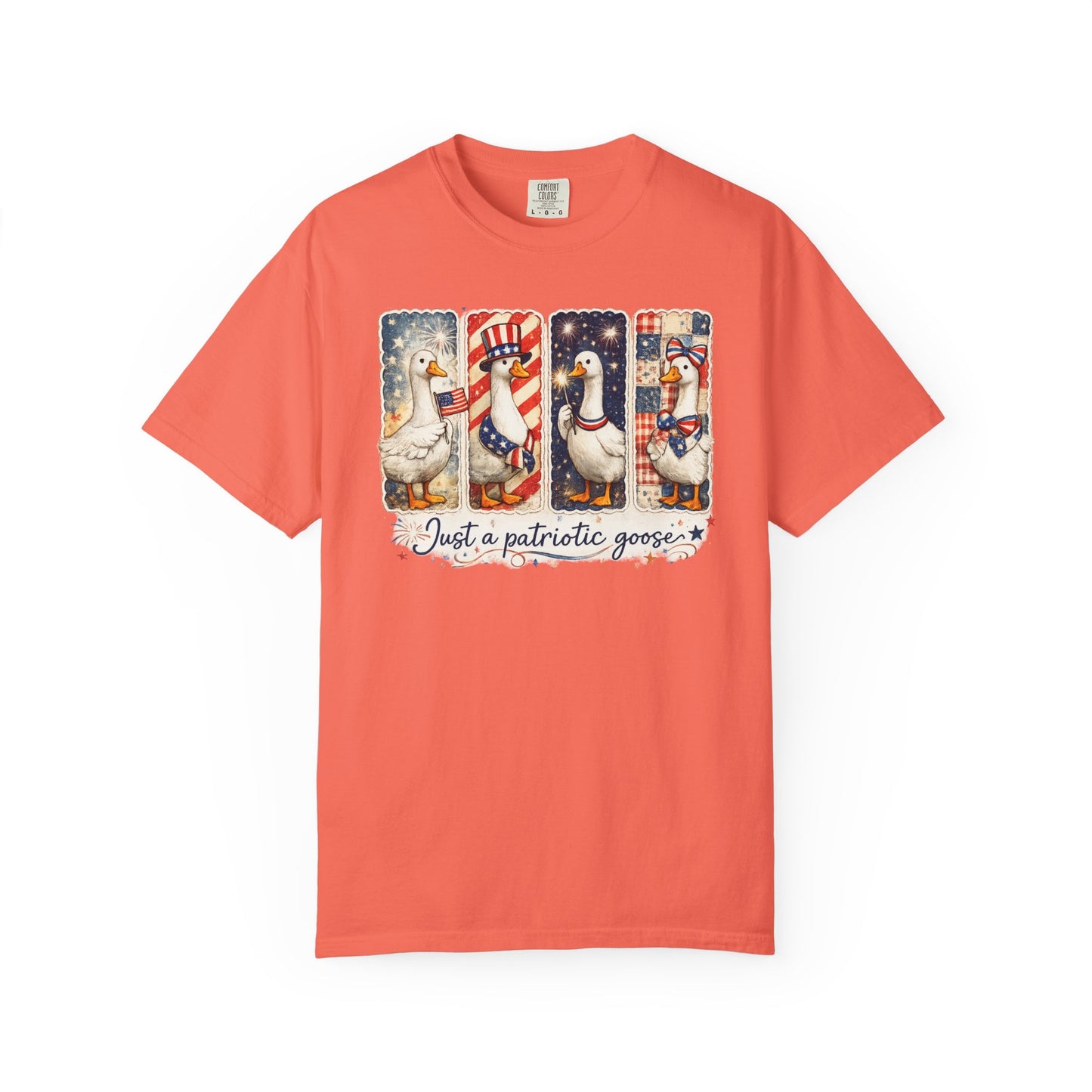 Patriotic Goose T-Shirt — "Just a patriotic goose" Americana Tee