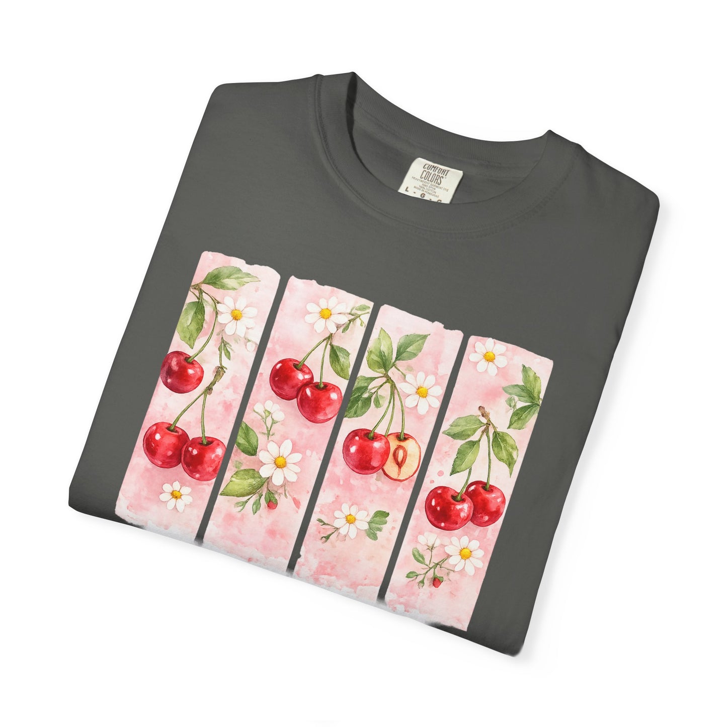 T-Shirt — "Taste & See His Goodness" Cherry Scripture Tee (Psalm 34:8)