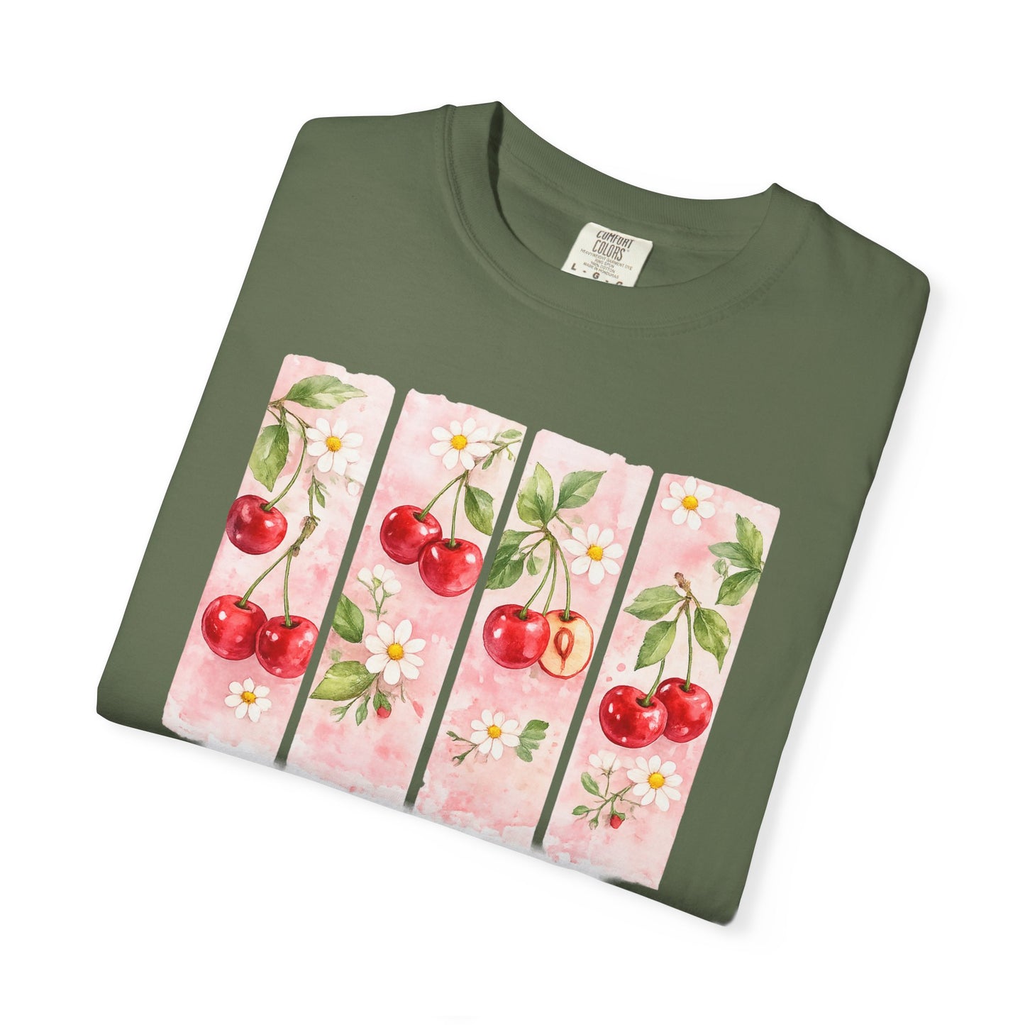 T-Shirt — "Taste & See His Goodness" Cherry Scripture Tee (Psalm 34:8)