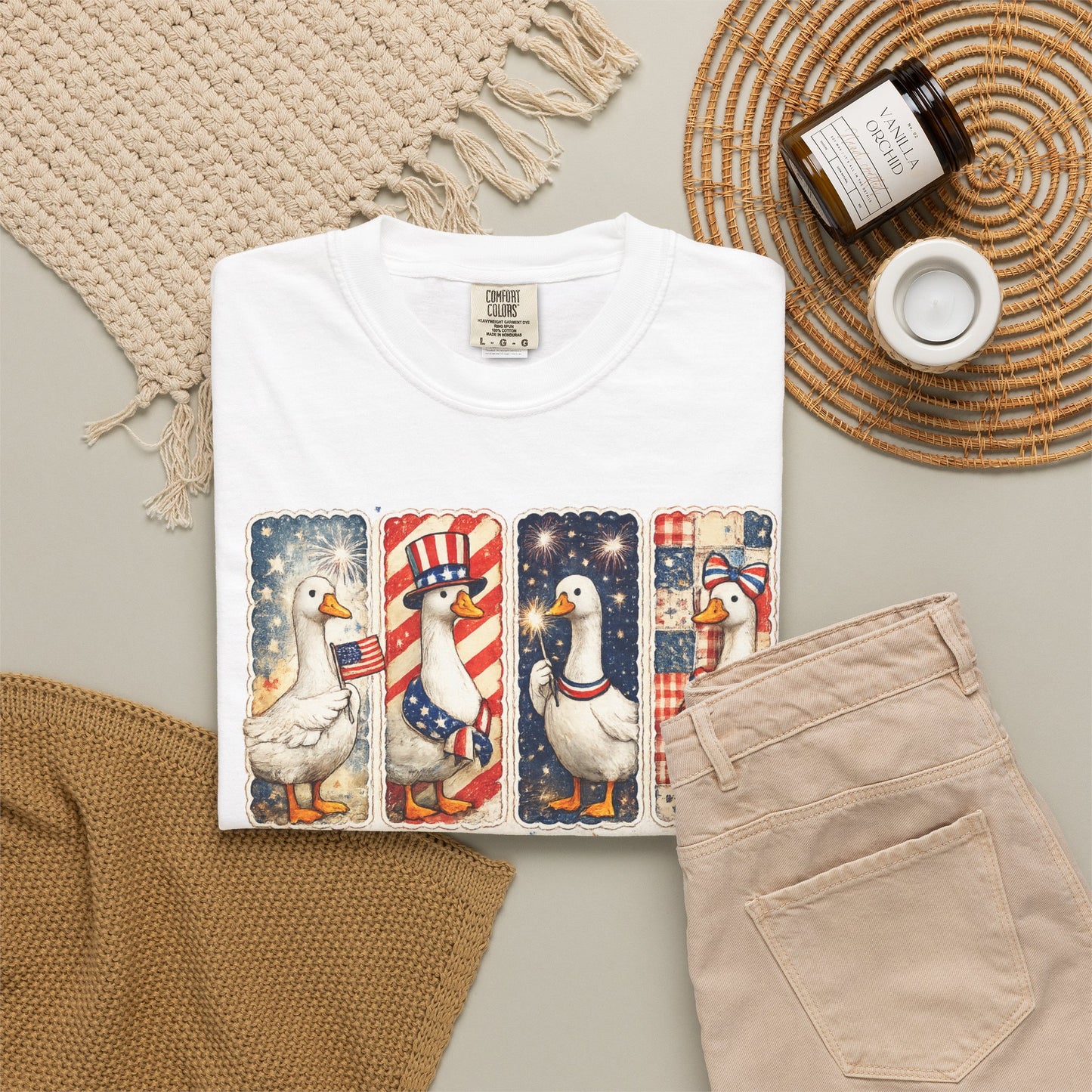 Patriotic Goose T-Shirt — "Just a patriotic goose" Americana Tee