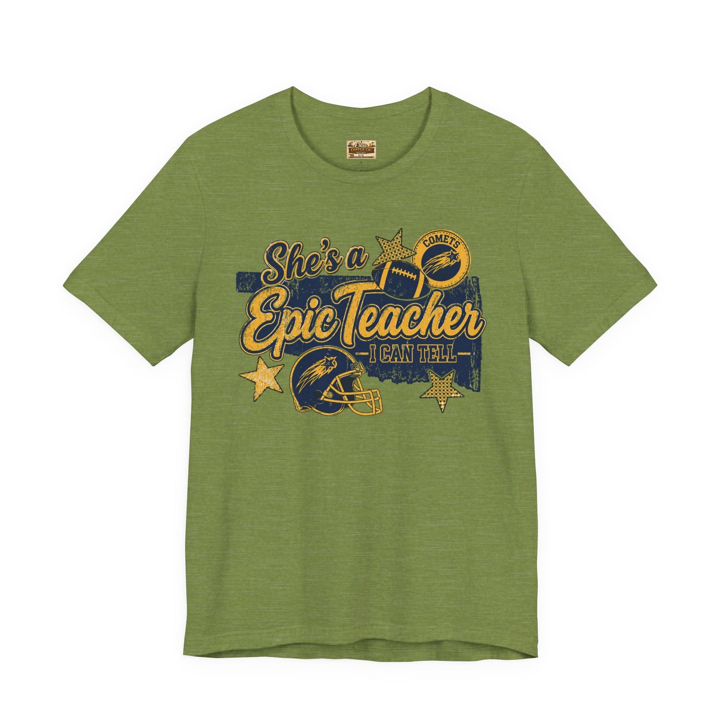Epic Teacher Football T-Shirt — "She's a Epic Teacher" Coach & School Spirit Tee