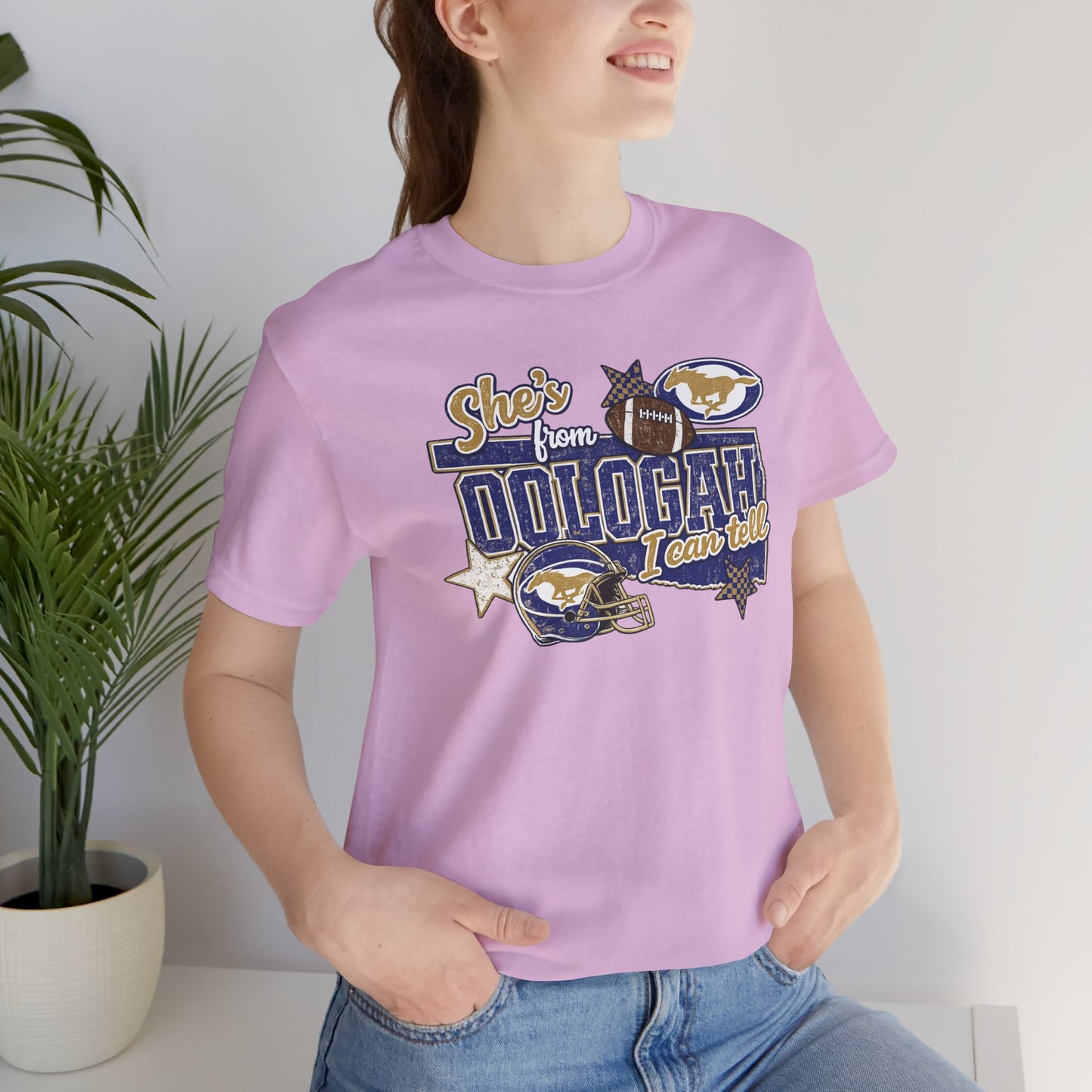 Oologah Team Tee — "Stay from Oologah Teamster" Vintage Football Graphic T-Shirt