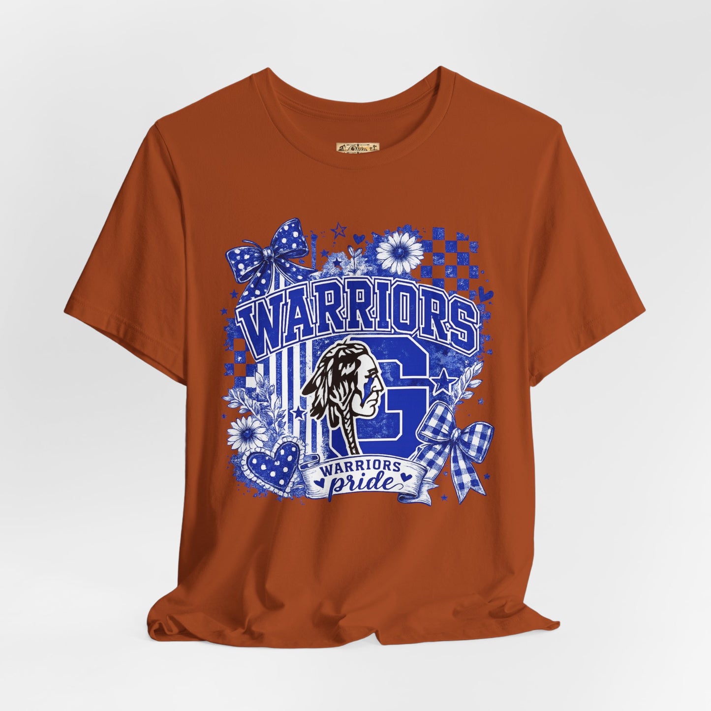 Warriors Pride Graphic Tee — School Spirit Warrior Mascot T-Shirt