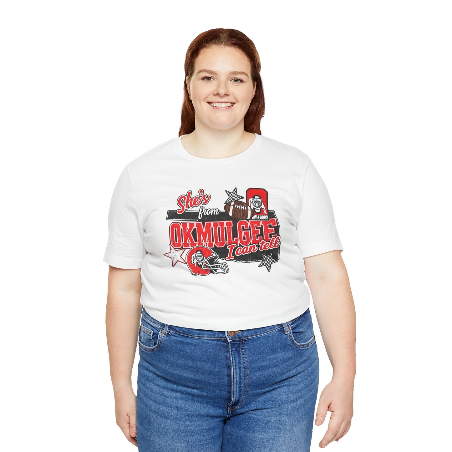 Okmulgee Cardinals Football Tee — She’s From Okmulgee Design