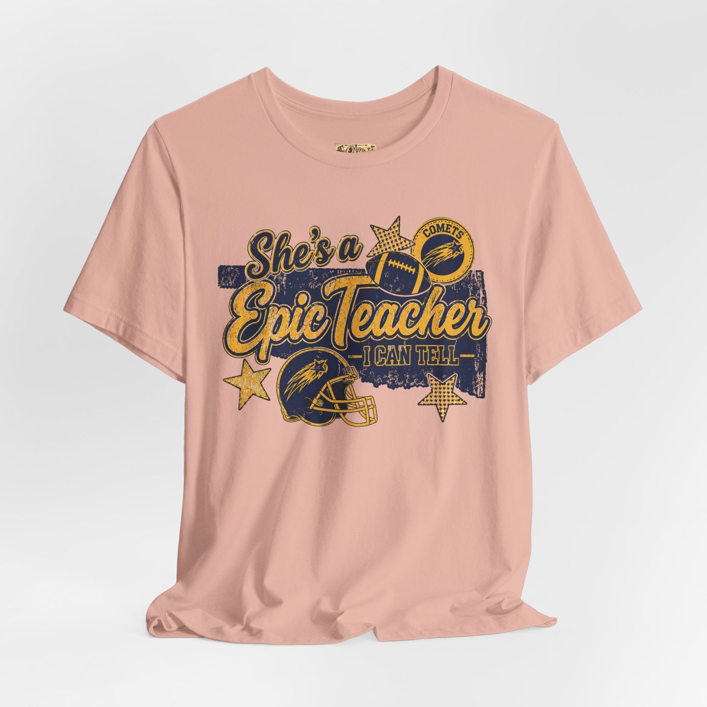 Epic Teacher Football T-Shirt — "She's a Epic Teacher" Coach & School Spirit Tee