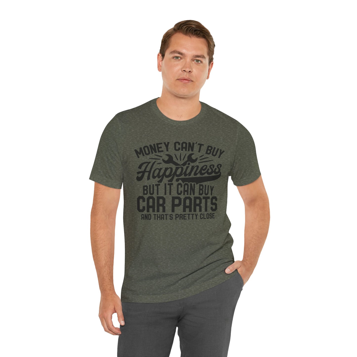 Car Parts Funny Tee — "Money Can't Buy Happiness But It Can Buy Car Parts" T-Shirt