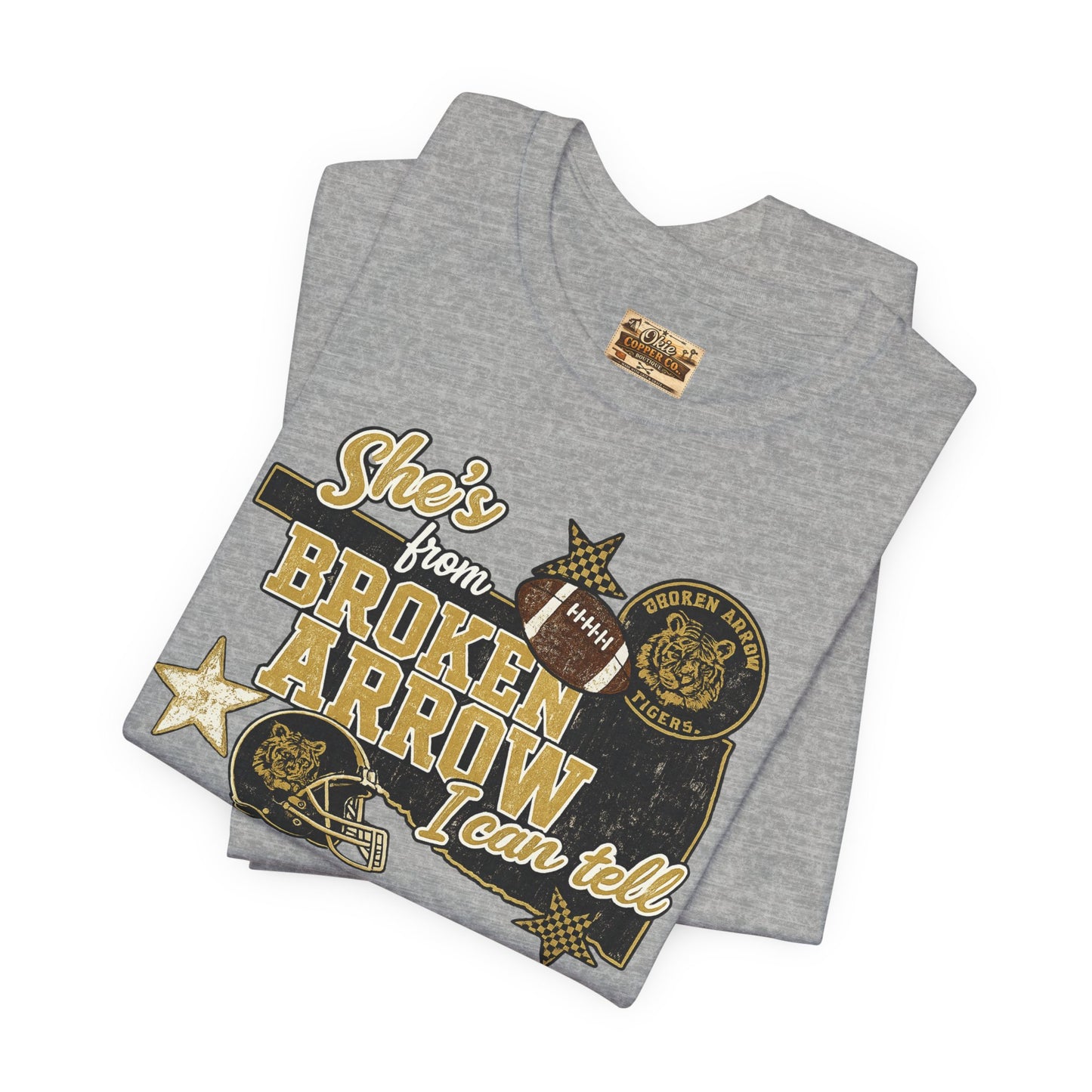Broken Arrow Oklahoma Retro Graphic Tee — "Stars From Broken Arrow" Vintage Style T‑Shirt