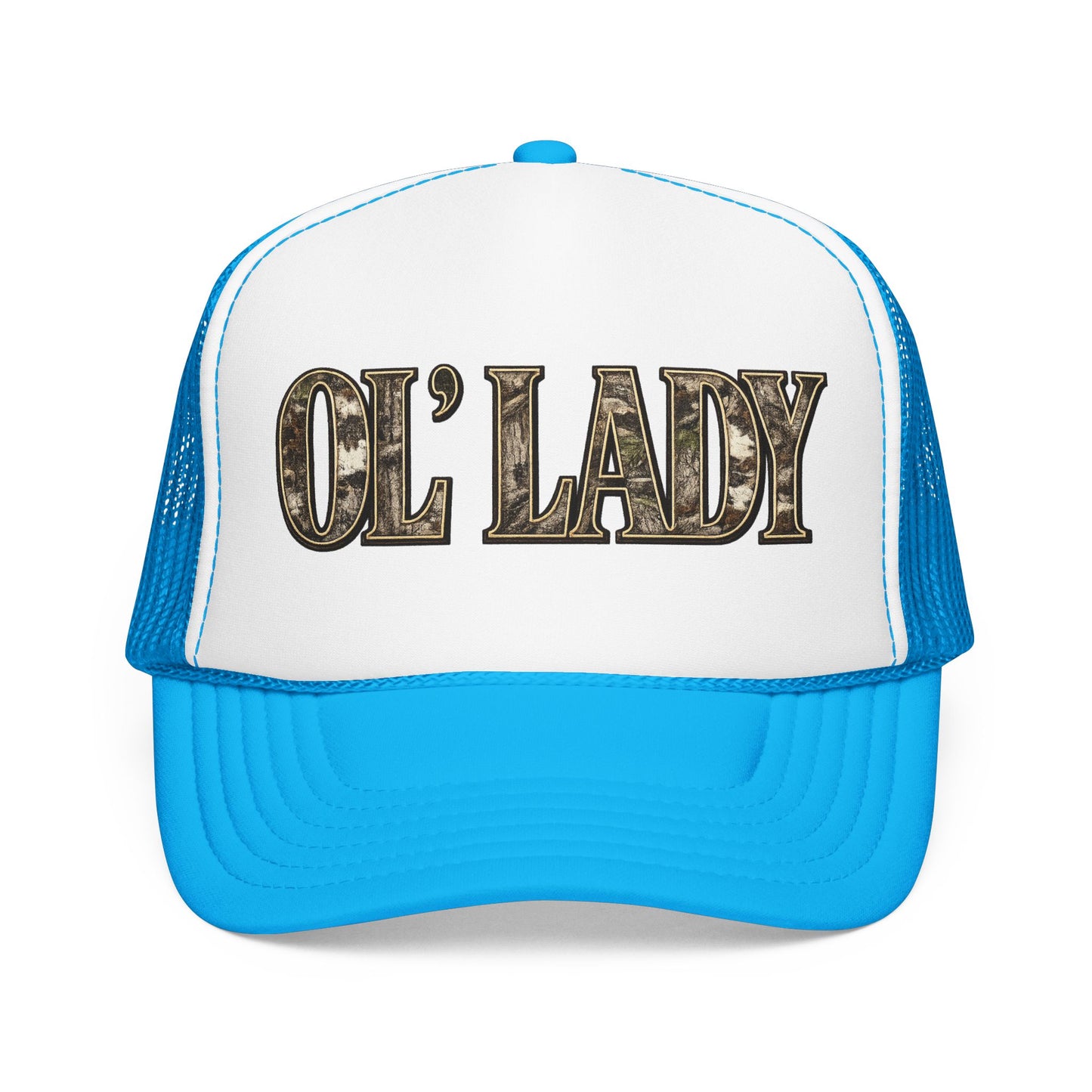 Ol' Lady Trucker Hat — Vintage Rustic Foam Cap for Country Style