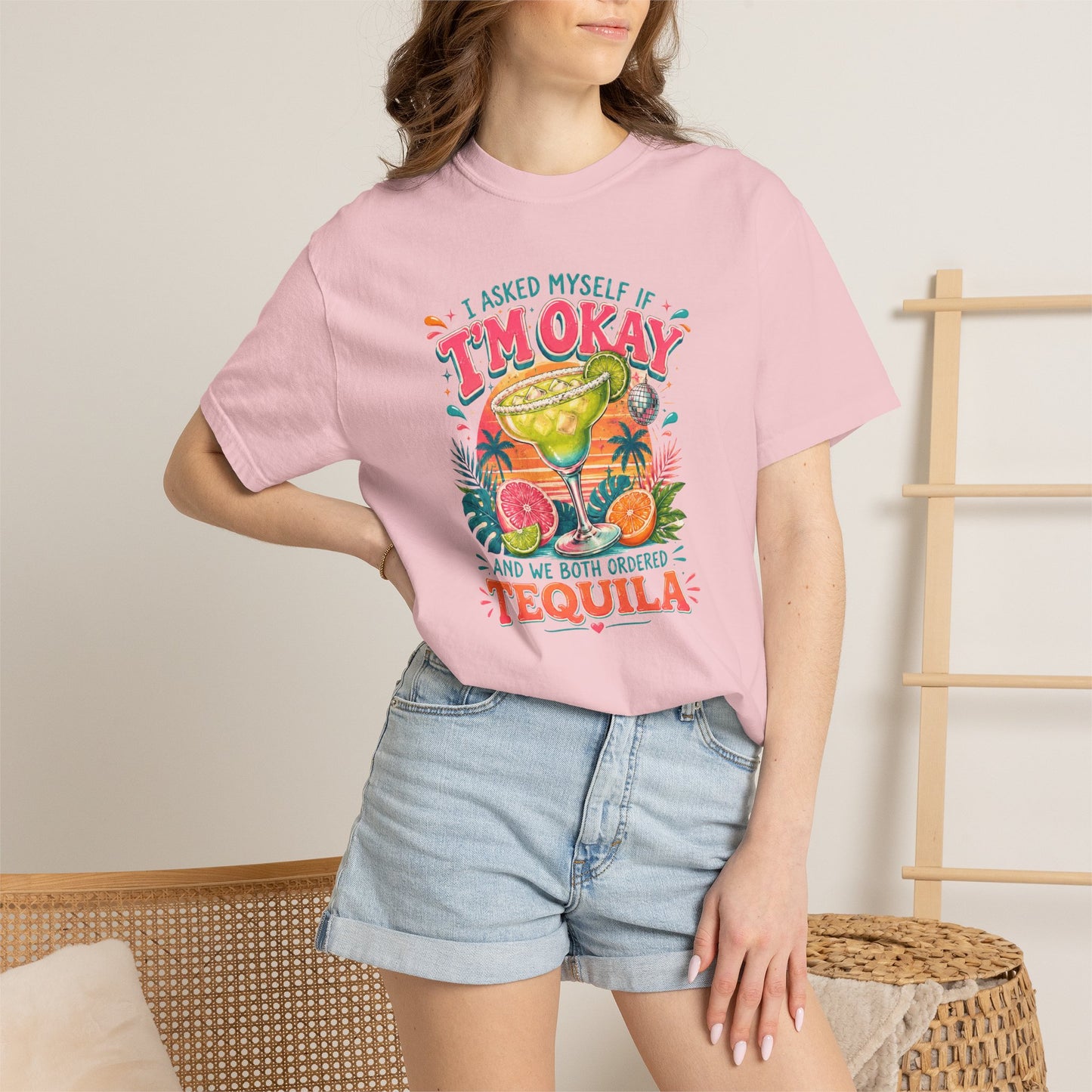 I'm Okay…We Both Ordered Tequila T-Shirt — Funny Margarita Graphic Tee for Party Lovers