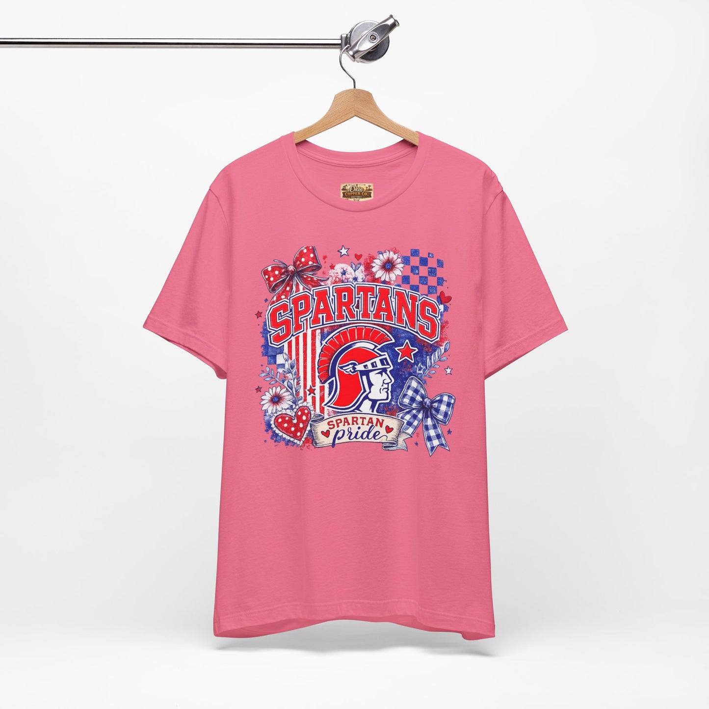Spartans Pride Graphic Tee — Red, White & Blue School Spirit T-Shirt
