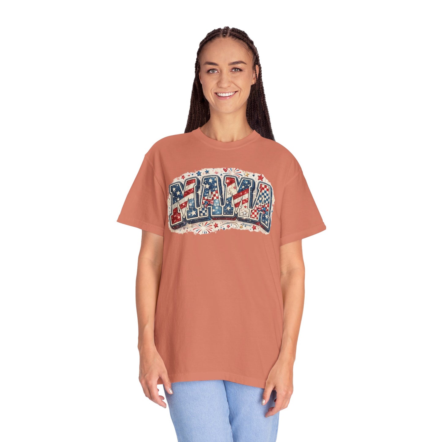 Mama Patriotic T-Shirt — Red White Blue Americana Graphic Tee