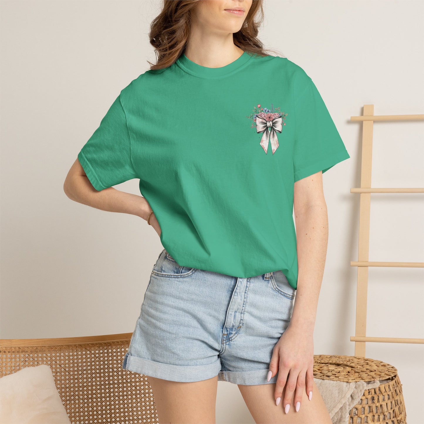 She Is Worthy Floral T-Shirt — Proverbs 31 Inspirational Tee