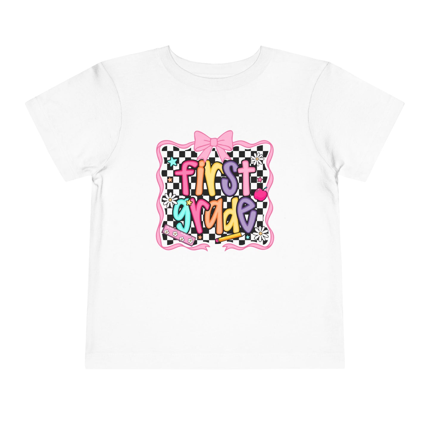First Grade Toddler Tee — Colorful Back-to-School Graphic Shirt