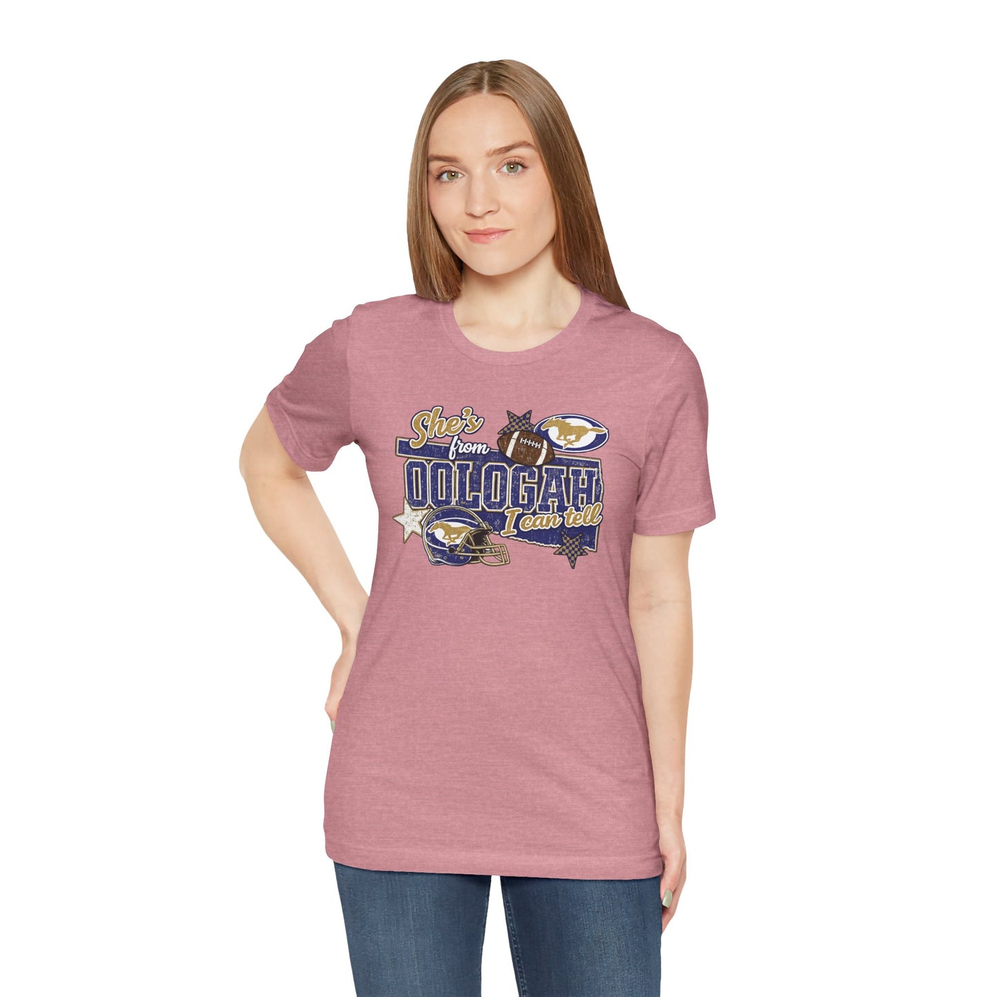 Oologah Team Tee — "Stay from Oologah Teamster" Vintage Football Graphic T-Shirt