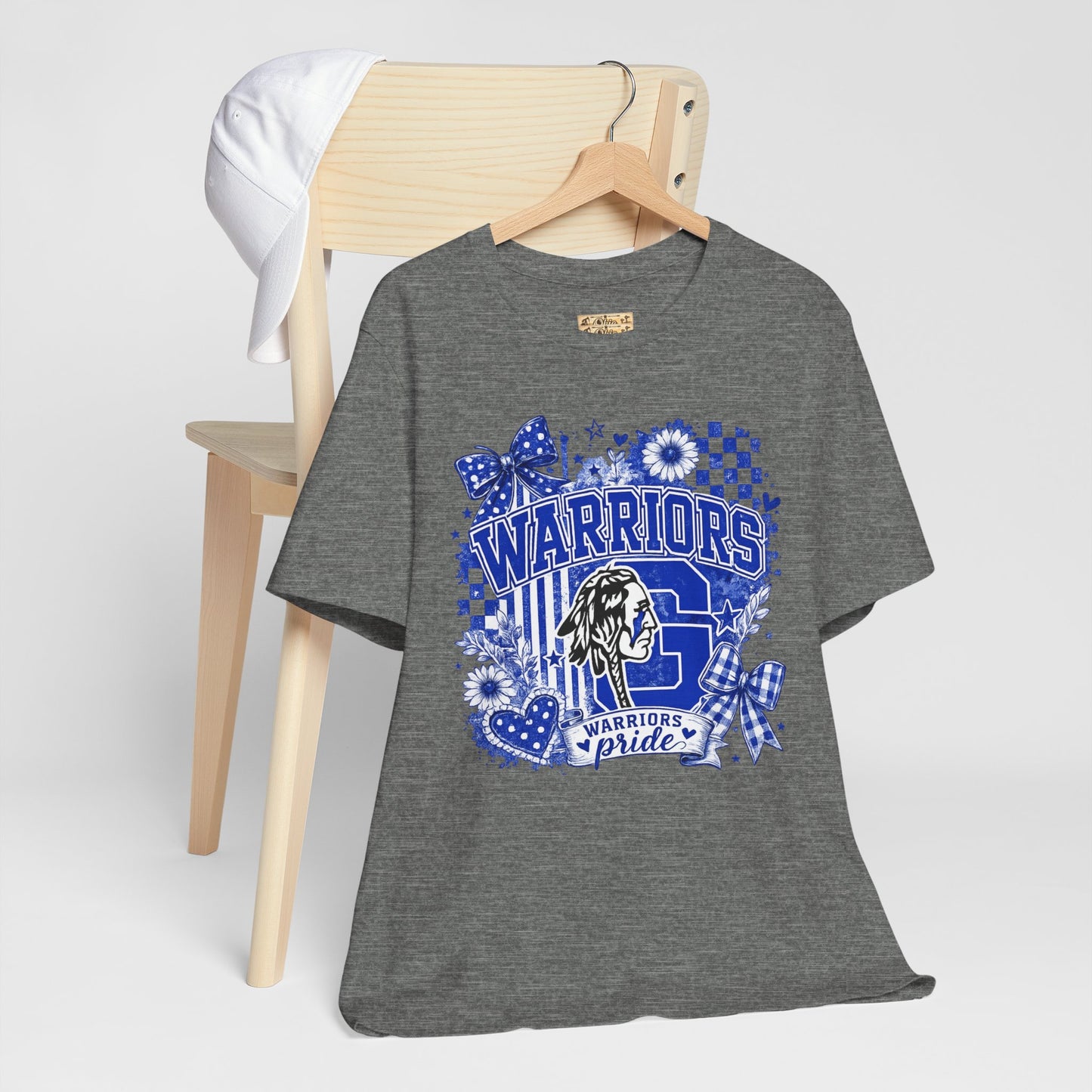 Warriors Pride Graphic Tee — School Spirit Warrior Mascot T-Shirt