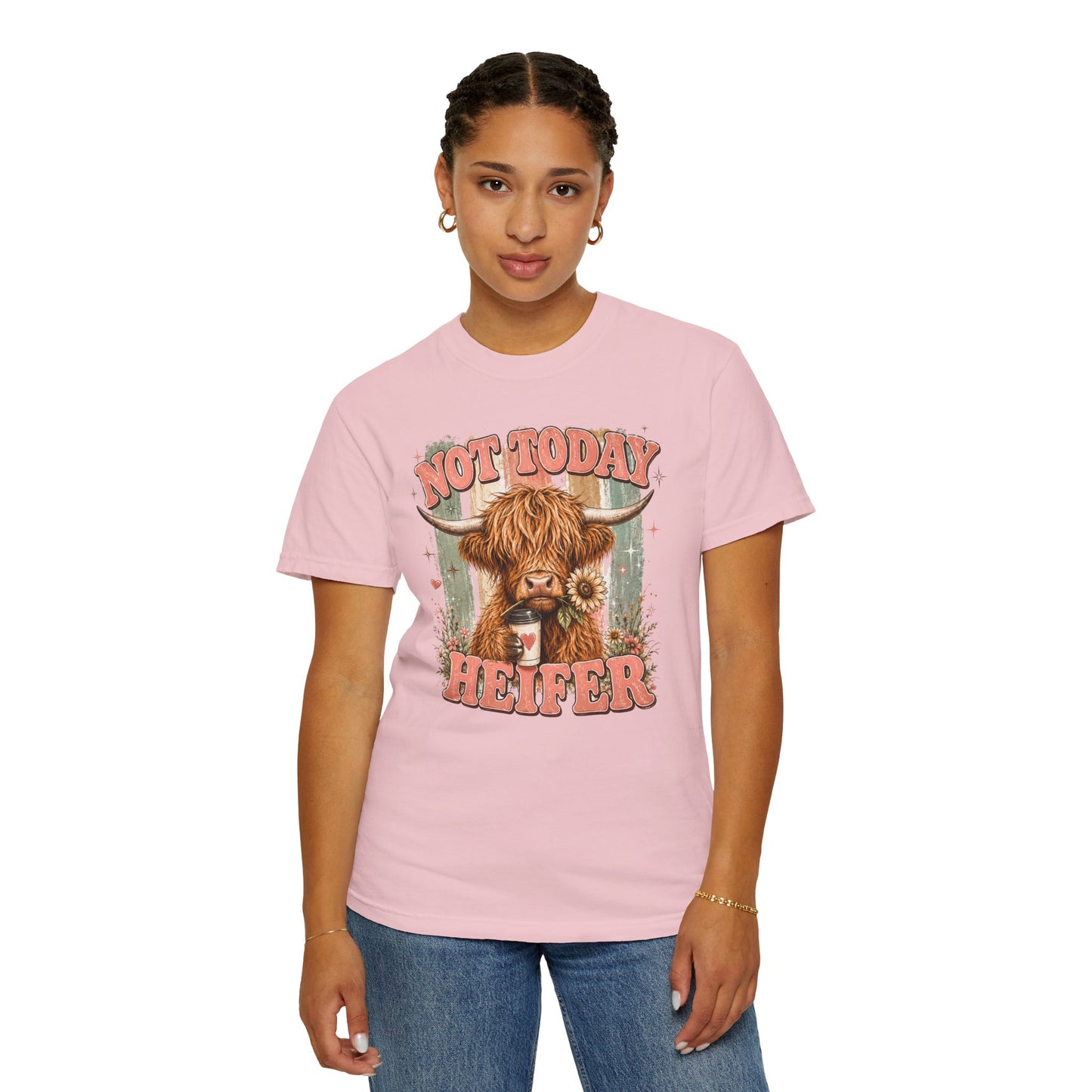 Not Today Heifer T-Shirt — Funny Highland Cow Graphic Tee
