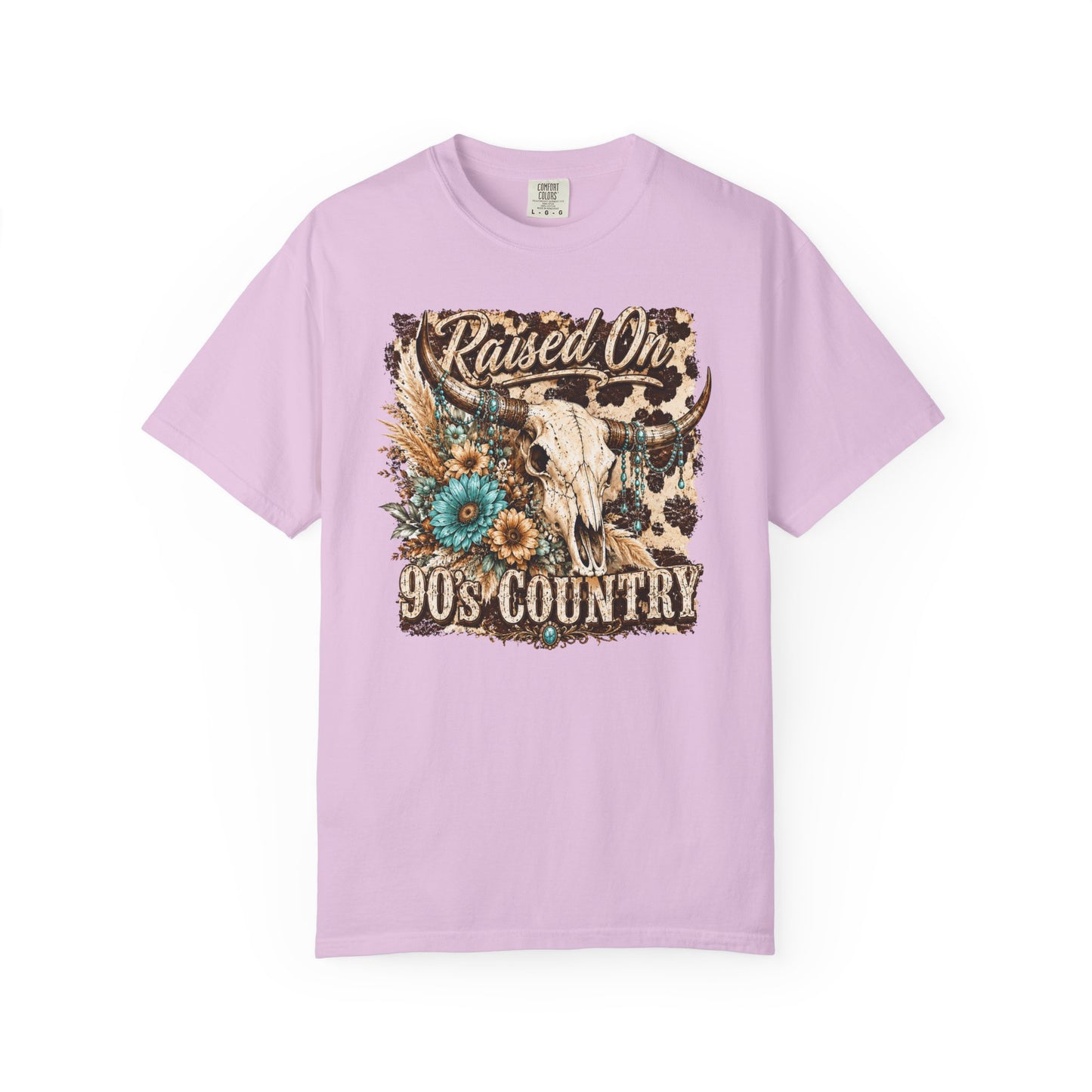 Raised On 90s Country T-Shirt — Vintage Cow Skull Western Tee