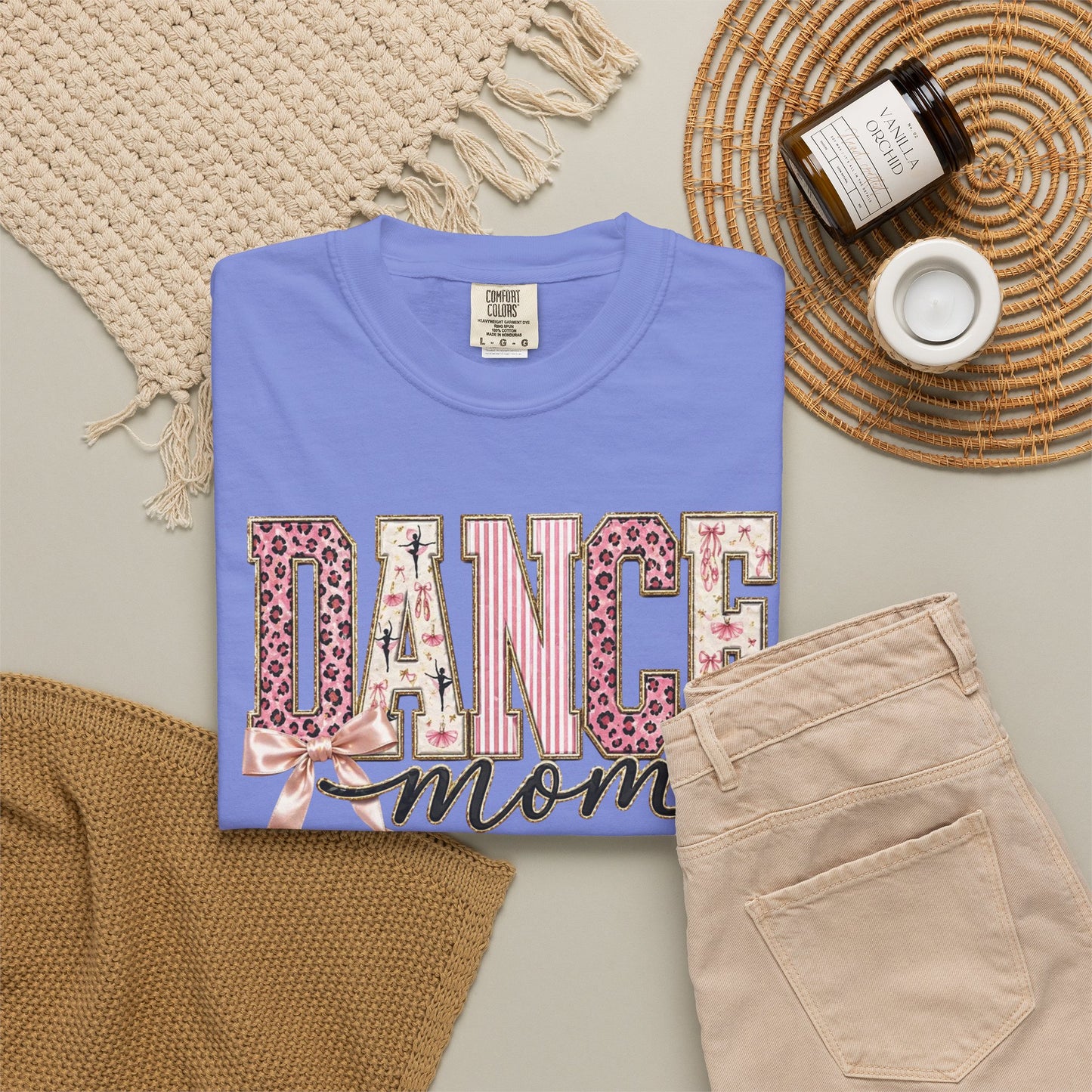 Dance Mom T-Shirt — Leopard Ballet Ribbon Graphic Tee
