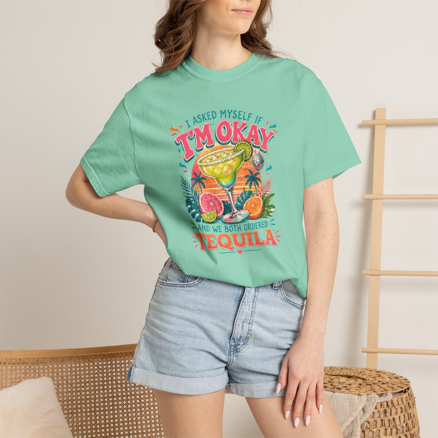 I'm Okay…We Both Ordered Tequila T-Shirt — Funny Margarita Graphic Tee for Party Lovers