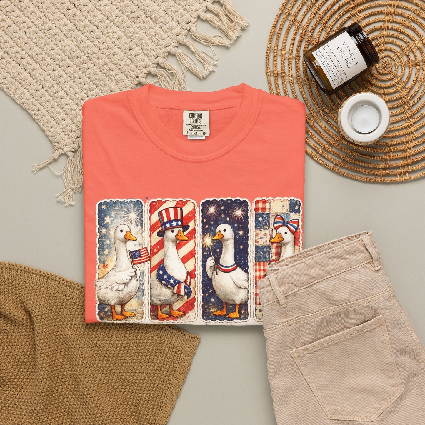 Patriotic Goose T-Shirt — "Just a patriotic goose" Americana Tee