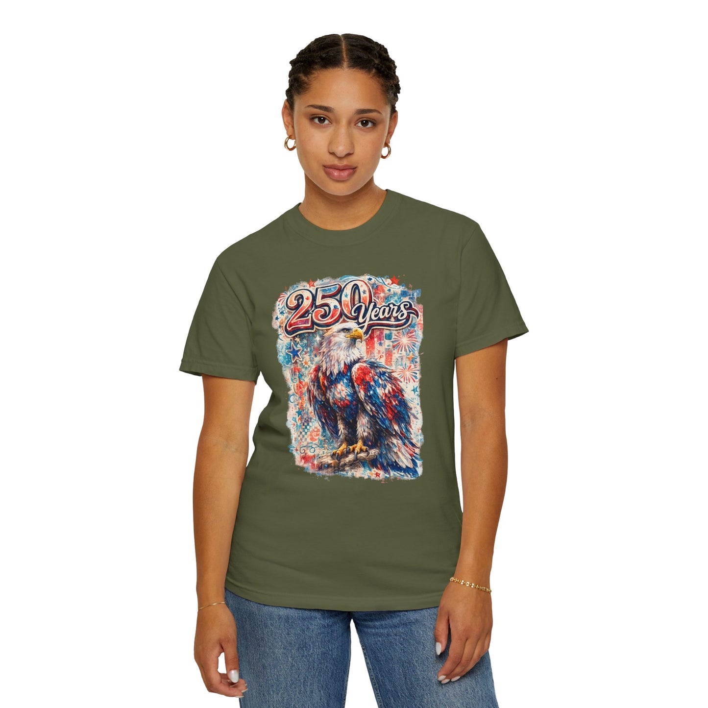 250 Years Eagle T-Shirt — Patriotic Anniversary Graphic Tee
