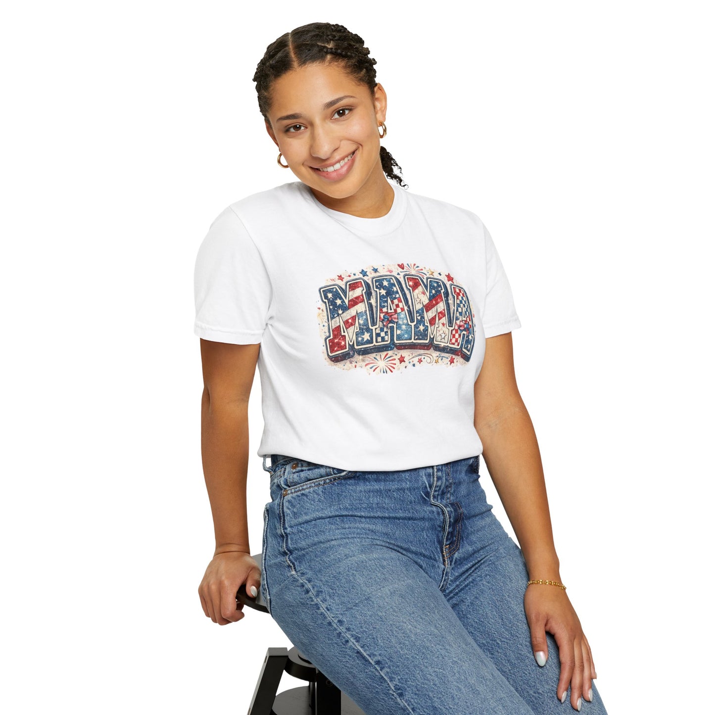 Mama Patriotic T-Shirt — Red White Blue Americana Graphic Tee