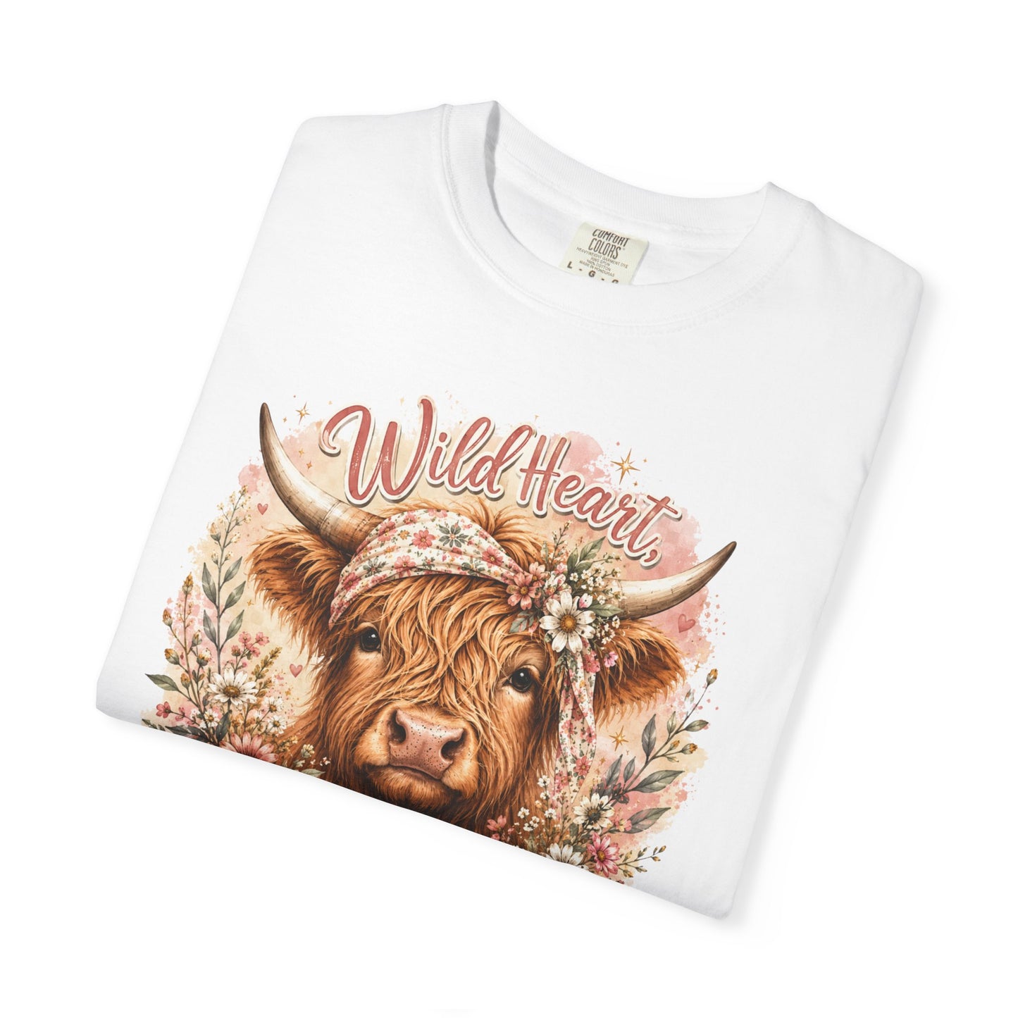 T-Shirt — “Wild Heart, Soft Soul” Highland Cow Graphic Tee