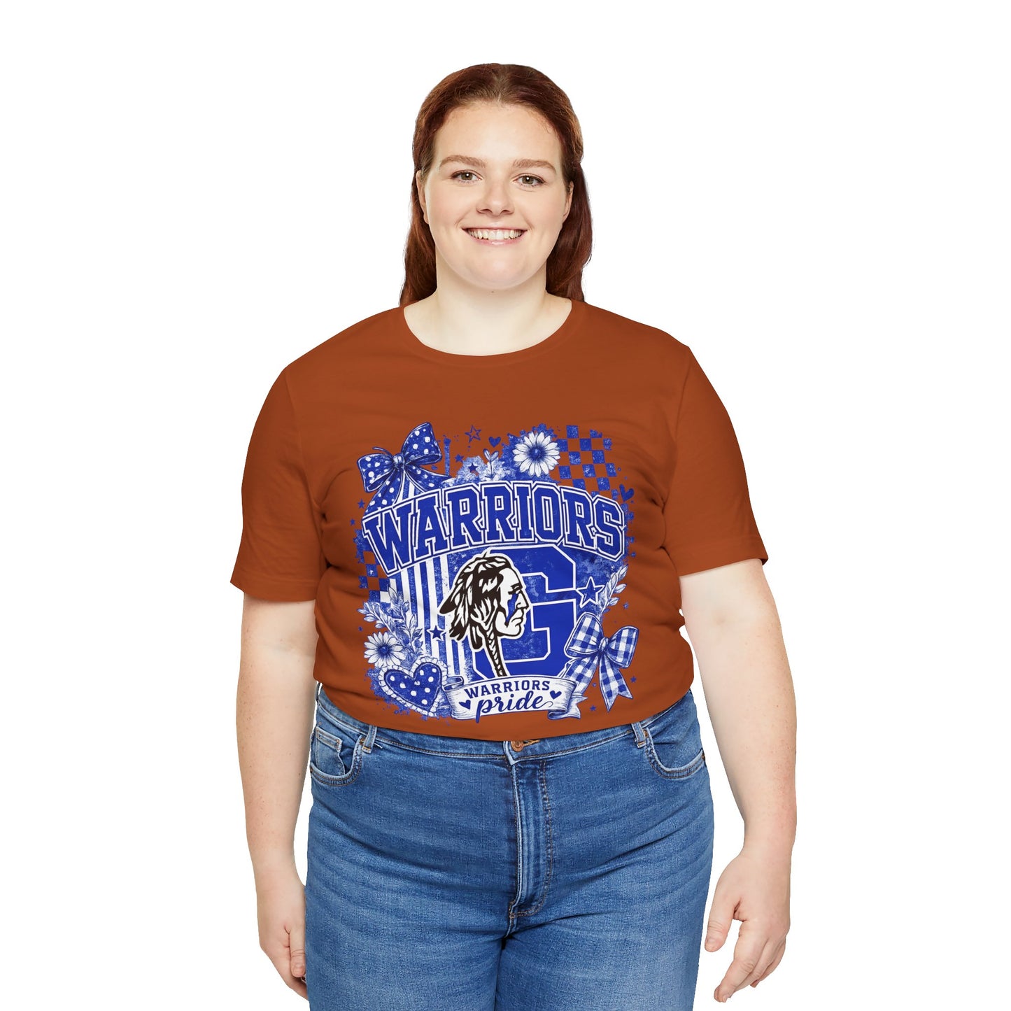 Warriors Pride Graphic Tee — School Spirit Warrior Mascot T-Shirt