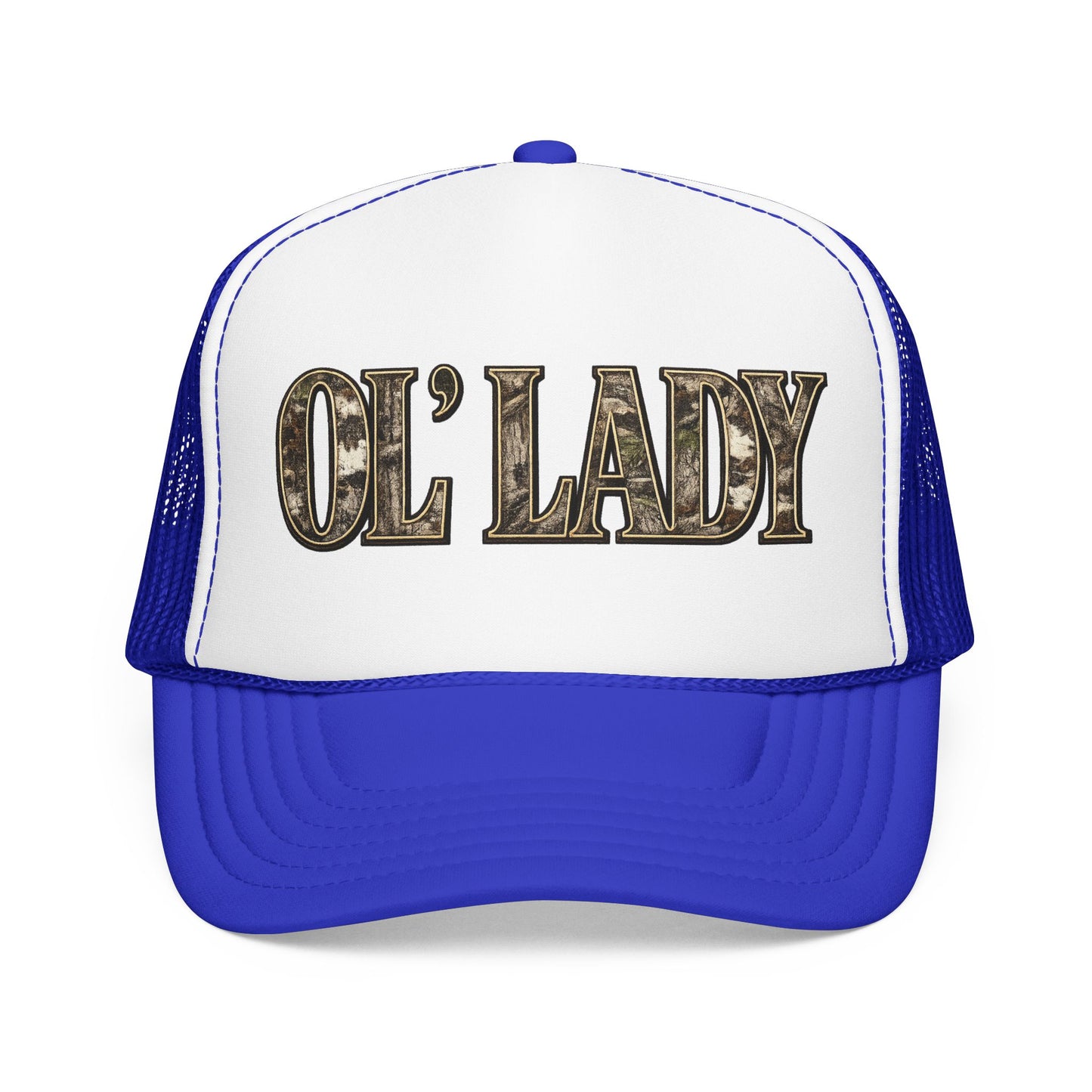 Ol' Lady Trucker Hat — Vintage Rustic Foam Cap for Country Style