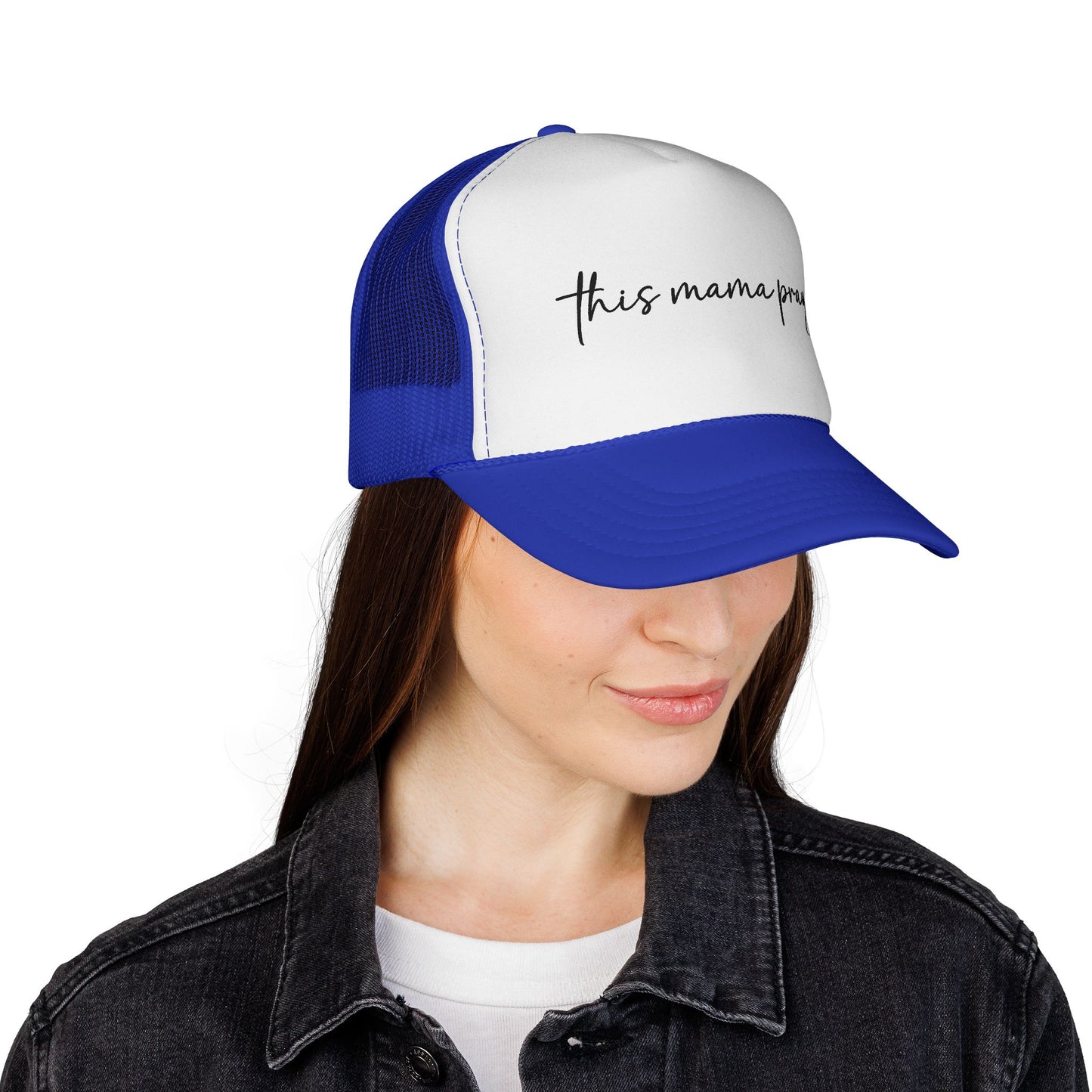 This Mama Prays Trucker Cap — Religious Mom Prayer Hat