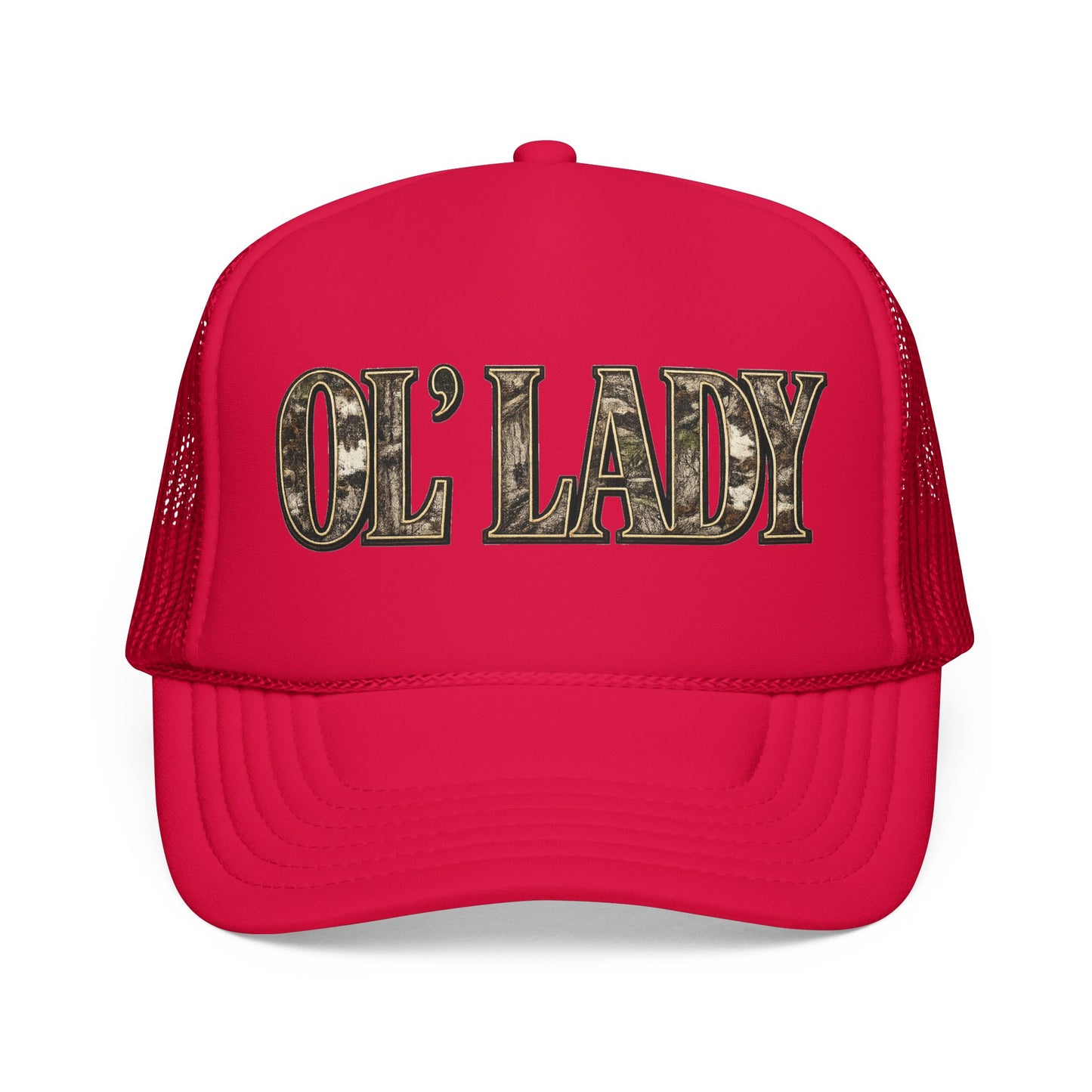 Ol' Lady Trucker Hat — Vintage Rustic Foam Cap for Country Style