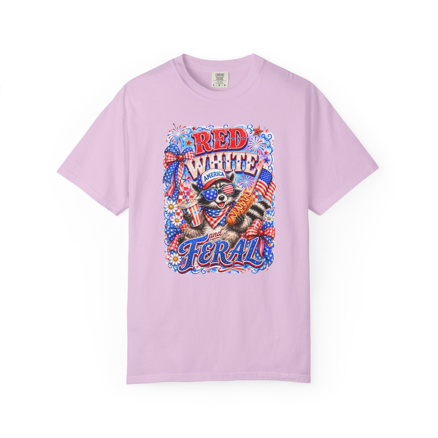 Patriotic "Red White Feral" Graphic T-Shirt