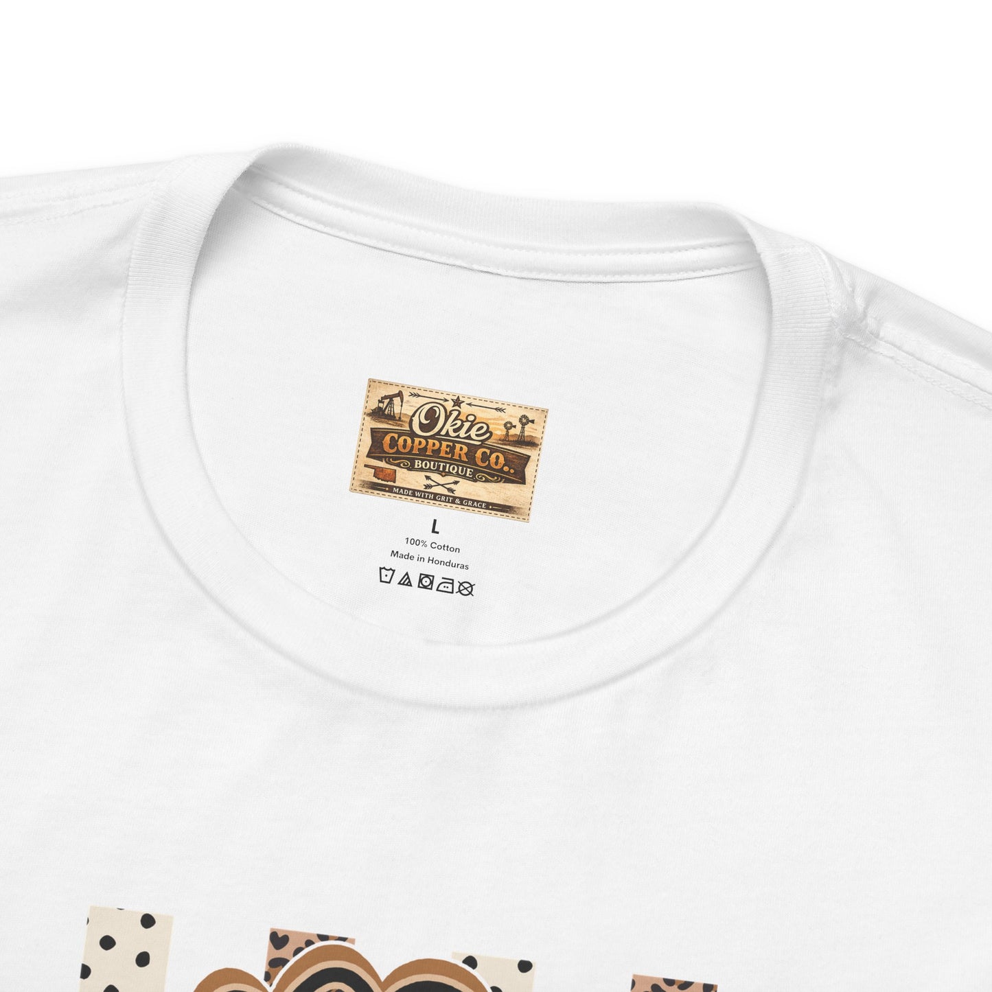 Sped S Monogram Tee — Checkerboard Leopard Graphic T-Shirt