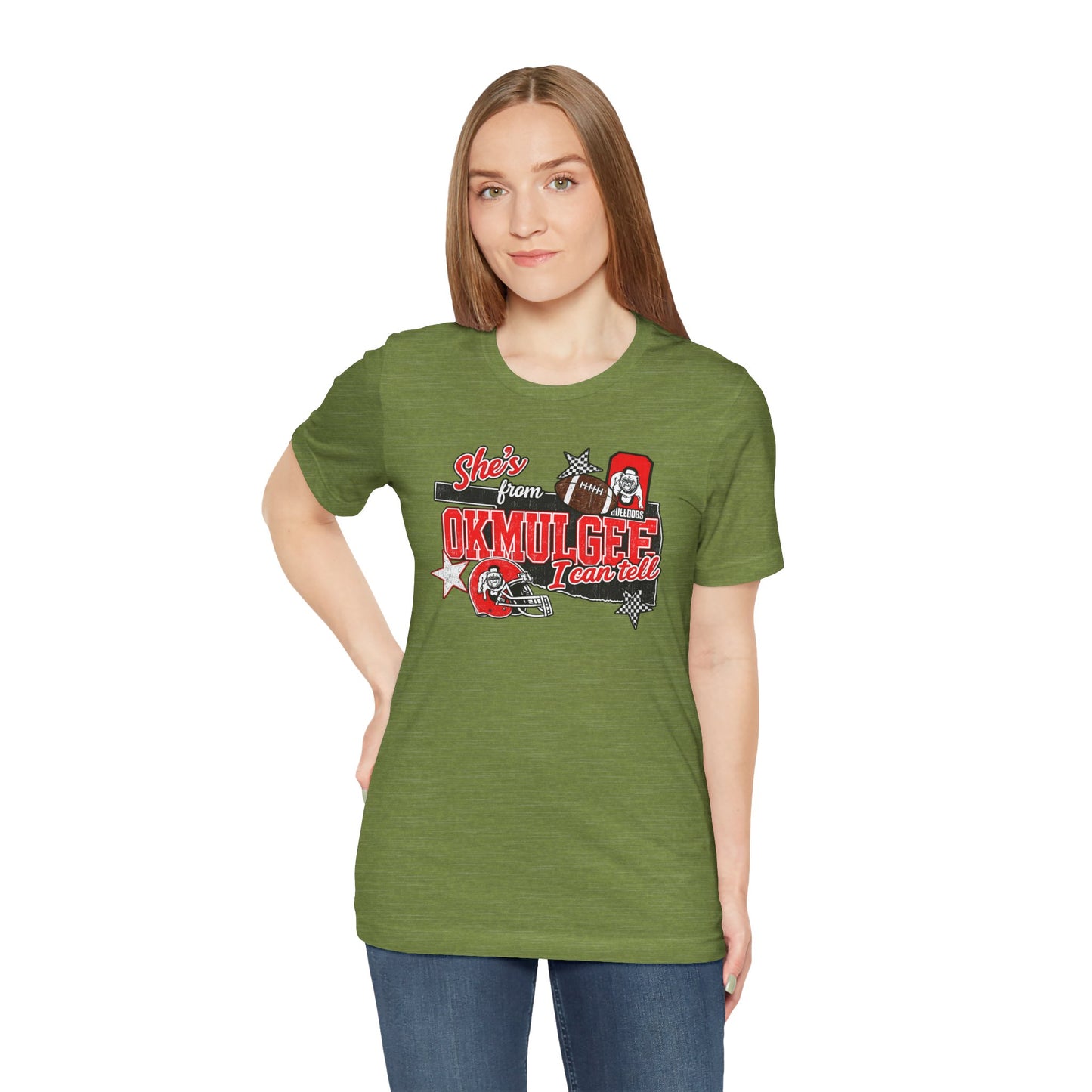 Okmulgee Cardinals Football Tee — She’s From Okmulgee Design