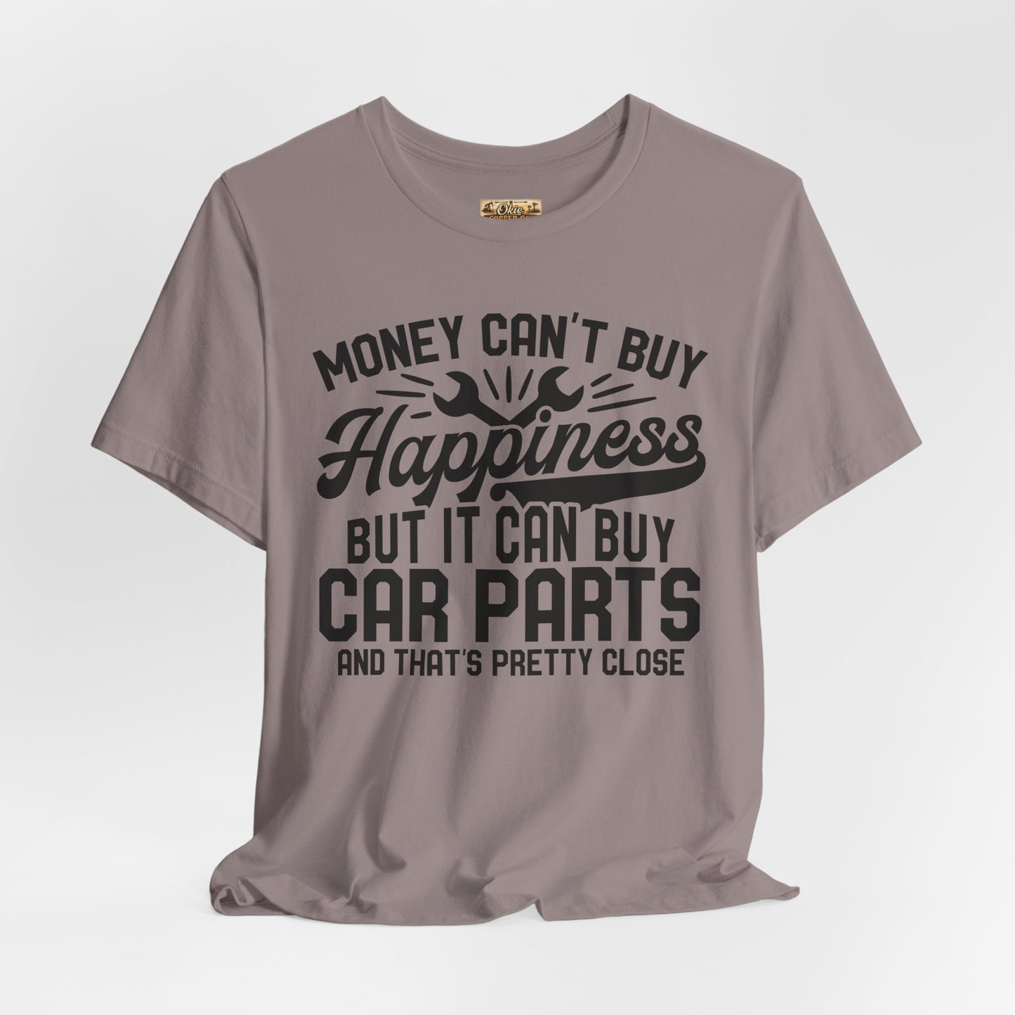 Car Parts Funny Tee — "Money Can't Buy Happiness But It Can Buy Car Parts" T-Shirt