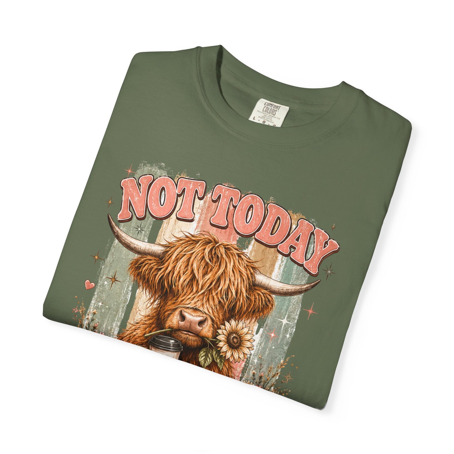 Not Today Heifer T-Shirt — Funny Highland Cow Graphic Tee