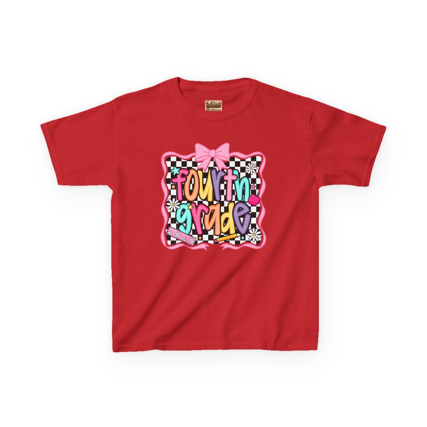 Fourth Grade Kids T‑Shirt – Colorful Back to School Design ("Fourth Grade")
