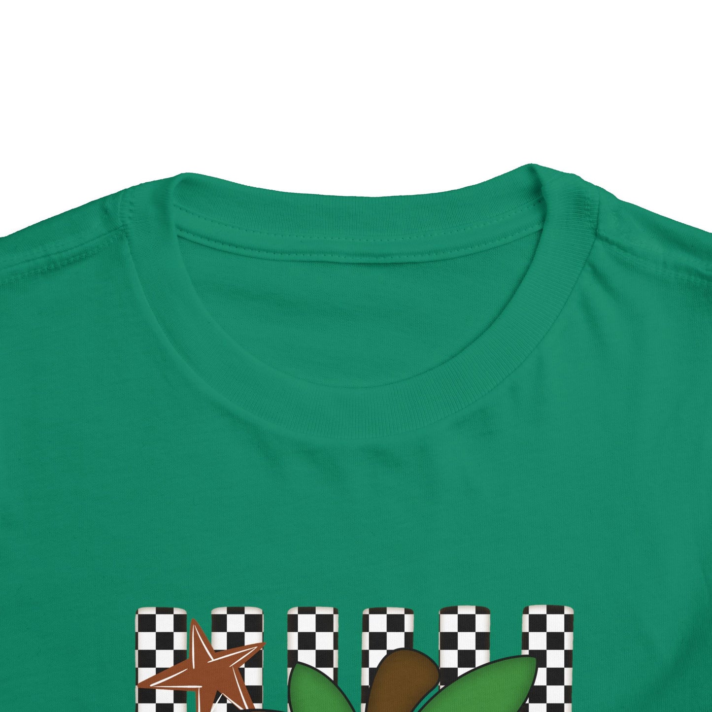 Kindergarten Leopard Apple Toddler Tee — Back-to-School Cute Checkered Shirt
