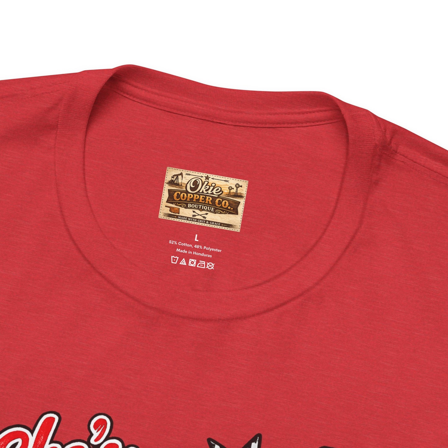 Okmulgee Cardinals Football Tee — She’s From Okmulgee Design