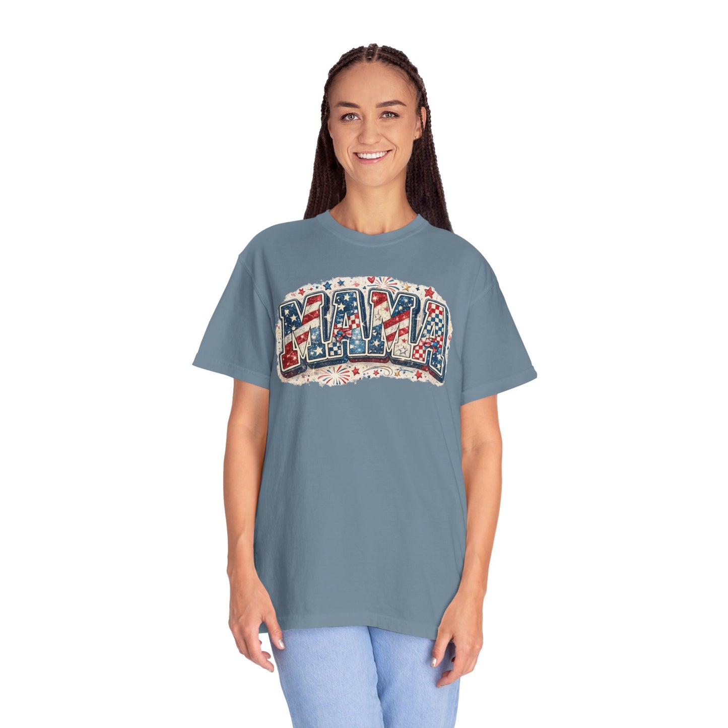 Mama Patriotic T-Shirt — Red White Blue Americana Graphic Tee