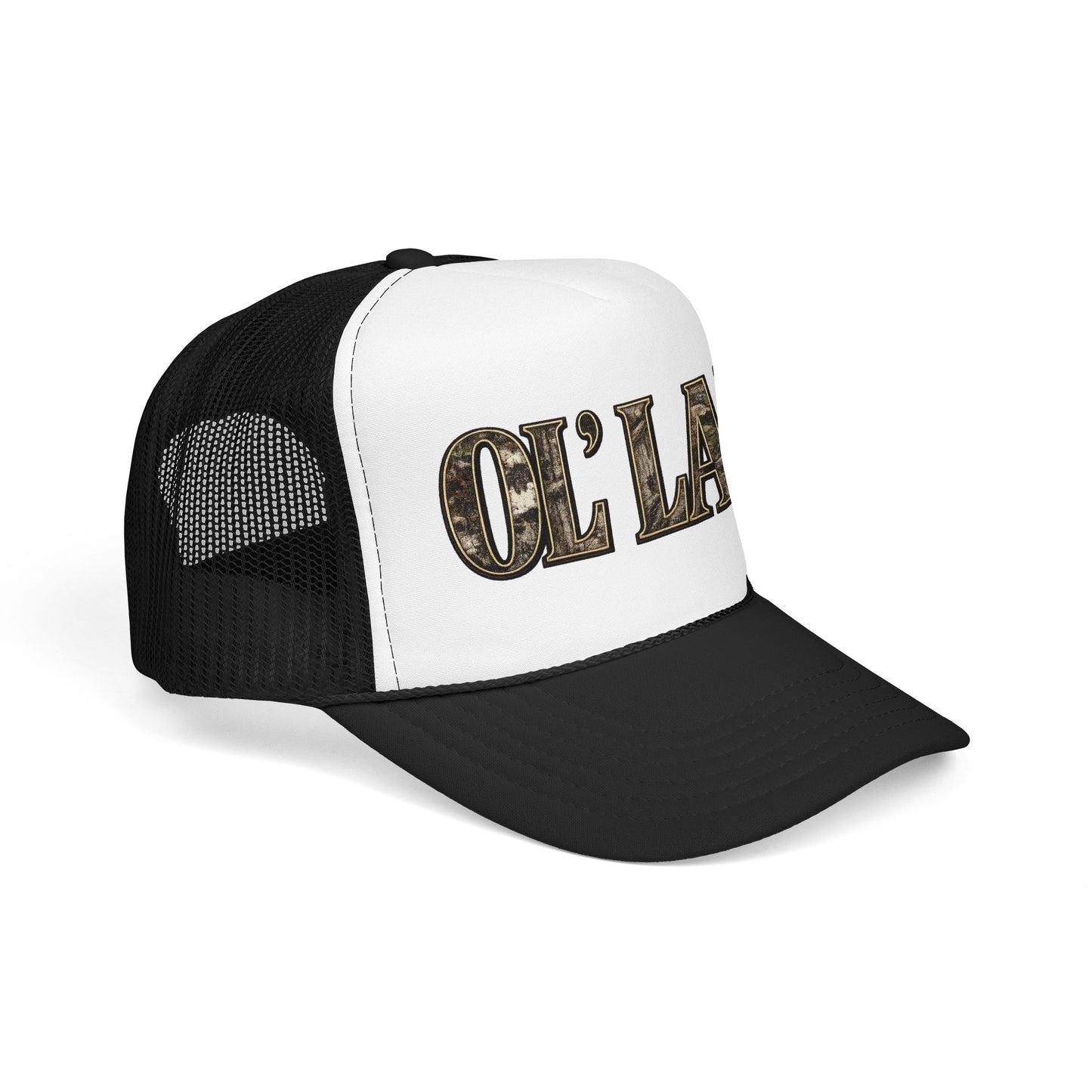 Ol' Lady Trucker Hat — Vintage Rustic Foam Cap for Country Style