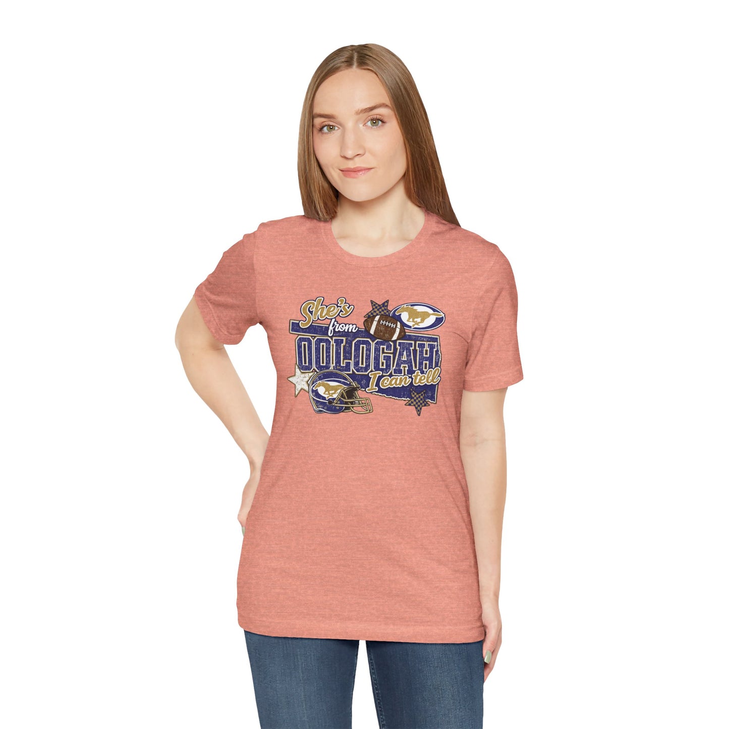 Oologah Team Tee — "Stay from Oologah Teamster" Vintage Football Graphic T-Shirt