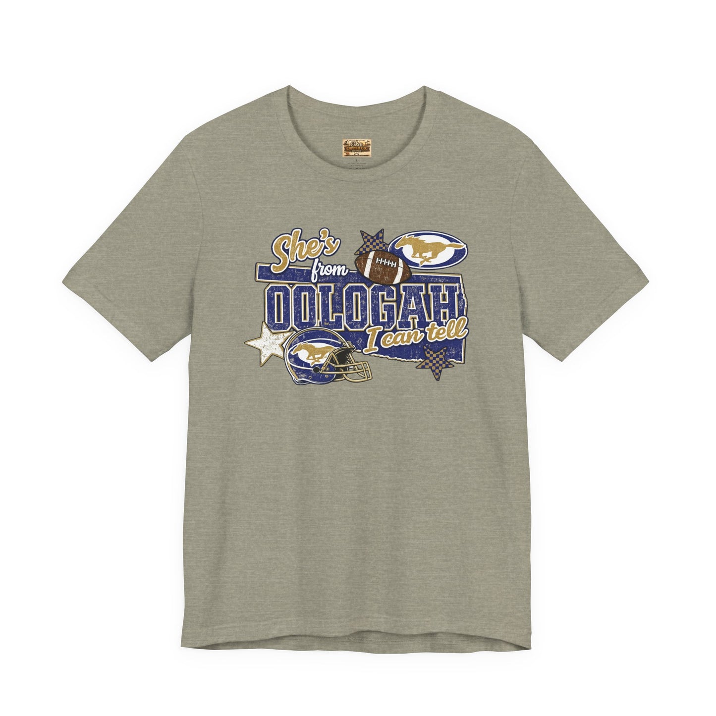 Oologah Team Tee — "Stay from Oologah Teamster" Vintage Football Graphic T-Shirt