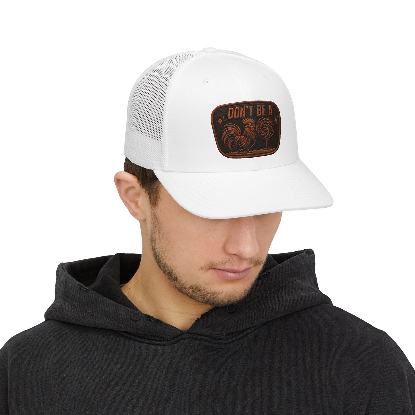 Trucker Cap "Don't Be A" Rooster Patch — Vintage Farmhouse Snapback