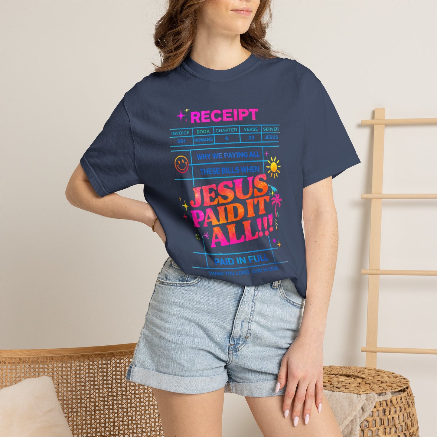 Jesus Paid It All Receipt T-Shirt