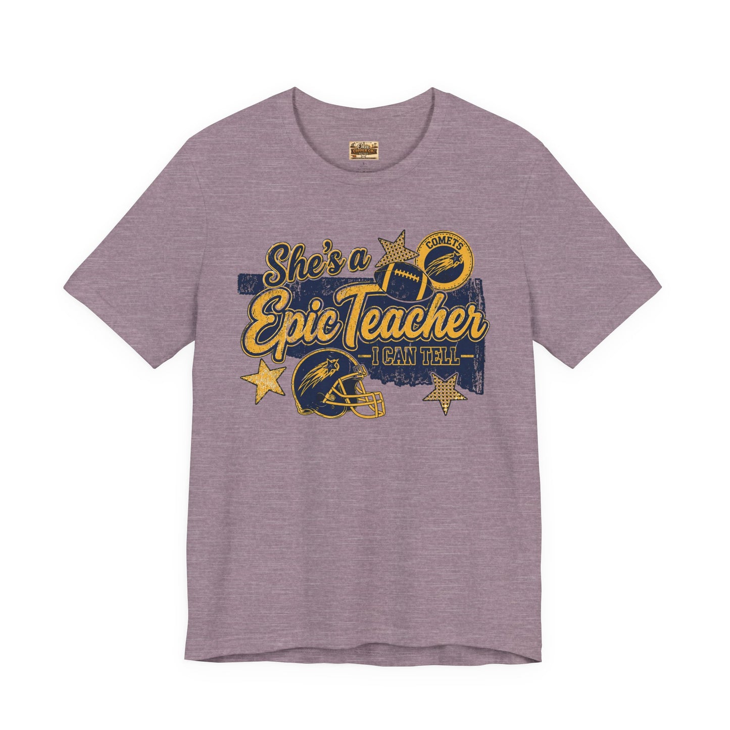 Epic Teacher Football T-Shirt — "She's a Epic Teacher" Coach & School Spirit Tee