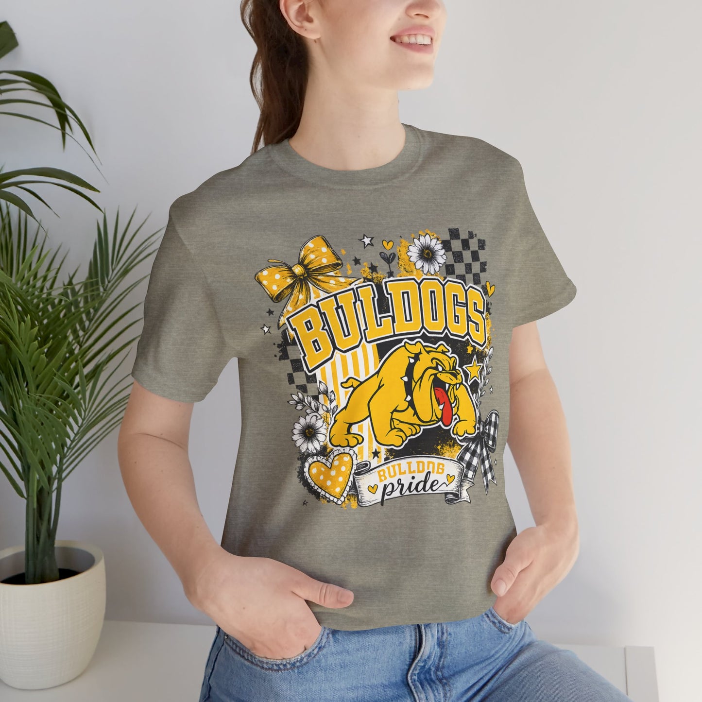 Bulldogs Pride T-Shirt – Yellow Mascot Graphic Tee
